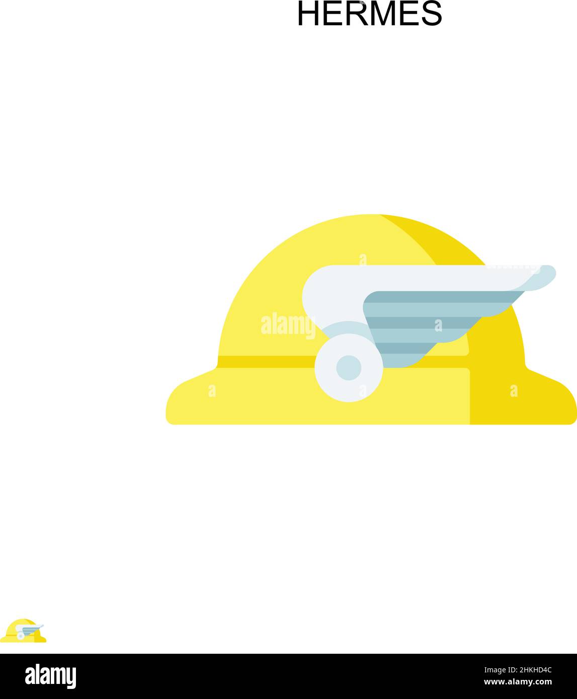 Icône de vecteur simple Hermes.Modèle de conception de symbole d'illustration pour élément d'interface utilisateur Web mobile. Illustration de Vecteur