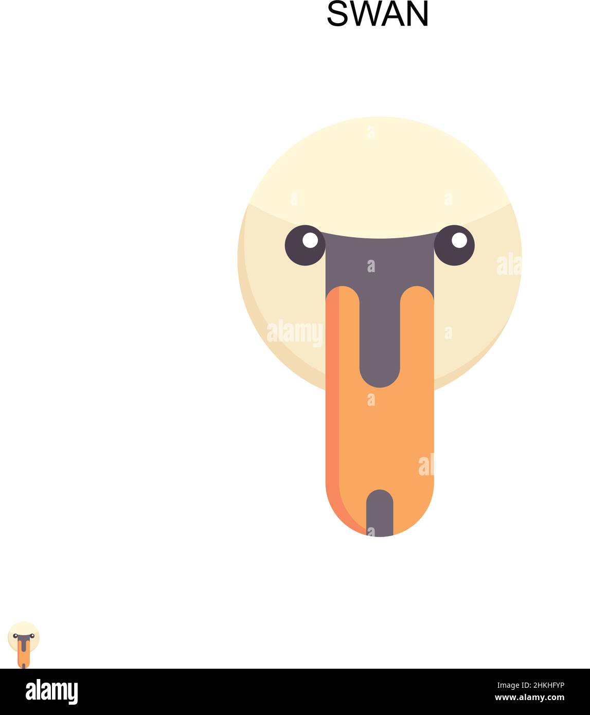 Icône de vecteur simple Swan.Modèle de conception de symbole d'illustration pour élément d'interface utilisateur Web mobile. Illustration de Vecteur