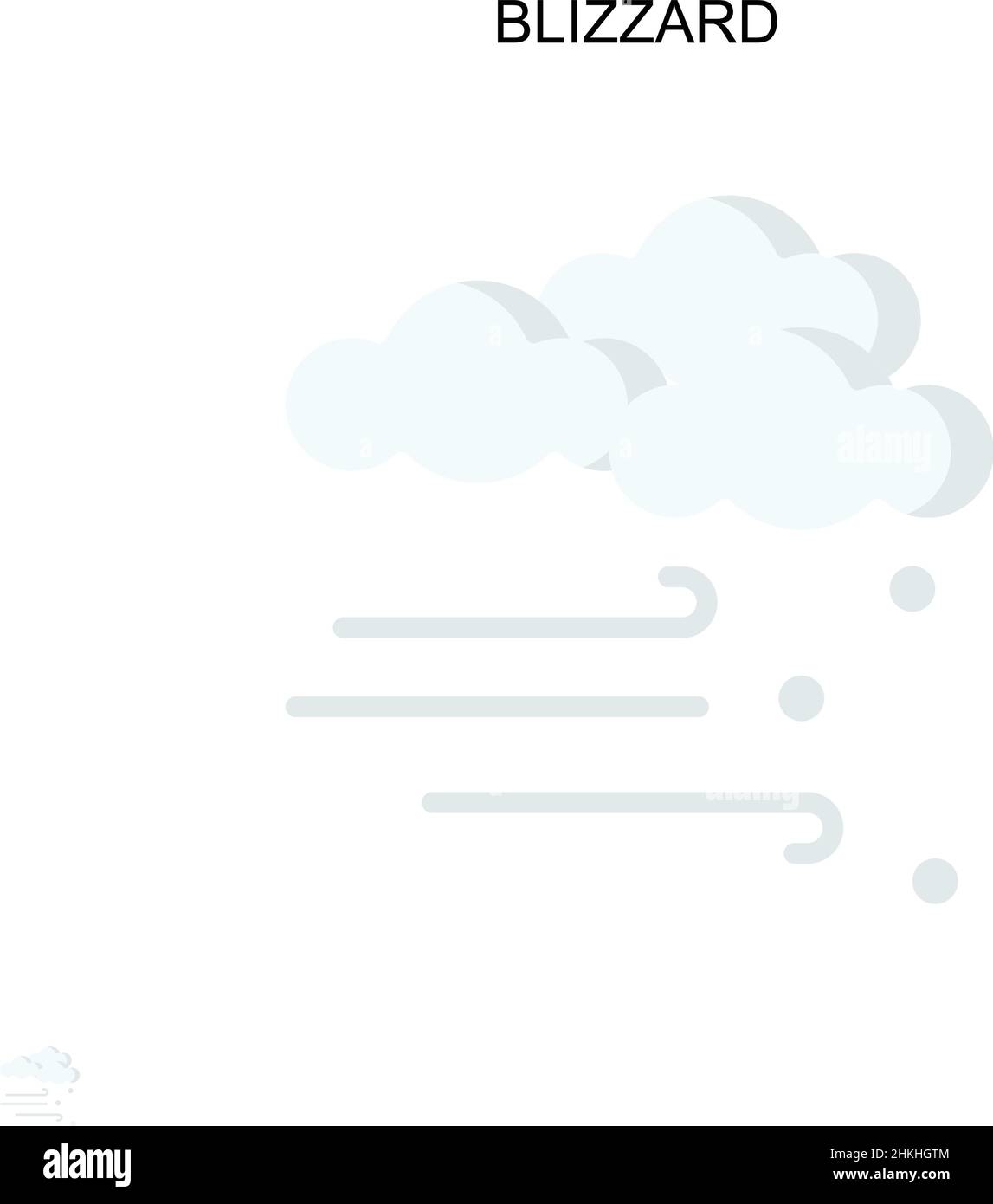 Icône de vecteur simple Blizzard.Modèle de conception de symbole d'illustration pour élément d'interface utilisateur Web mobile. Illustration de Vecteur