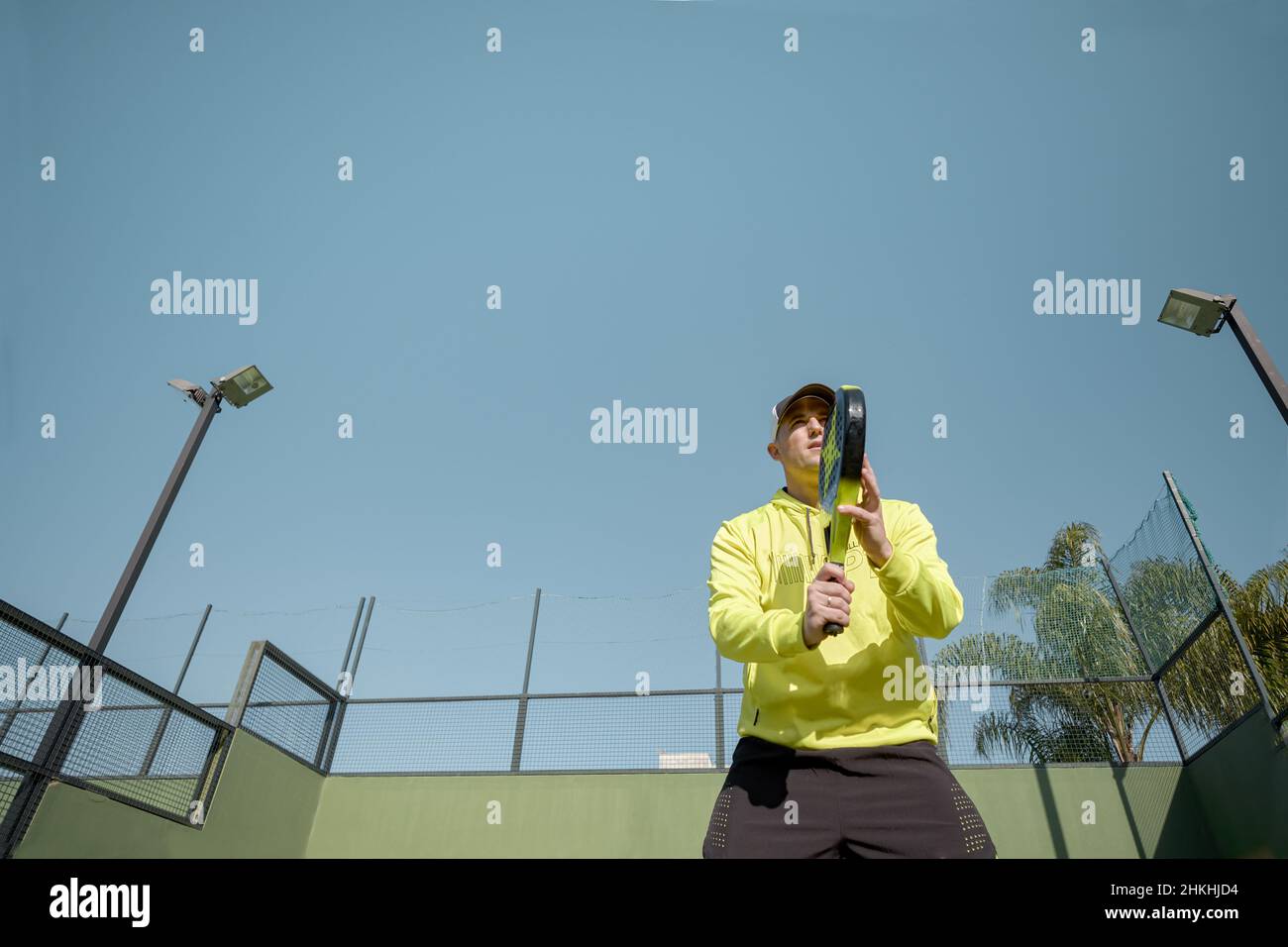 joueur de padel jouant un match à l'open Banque D'Images