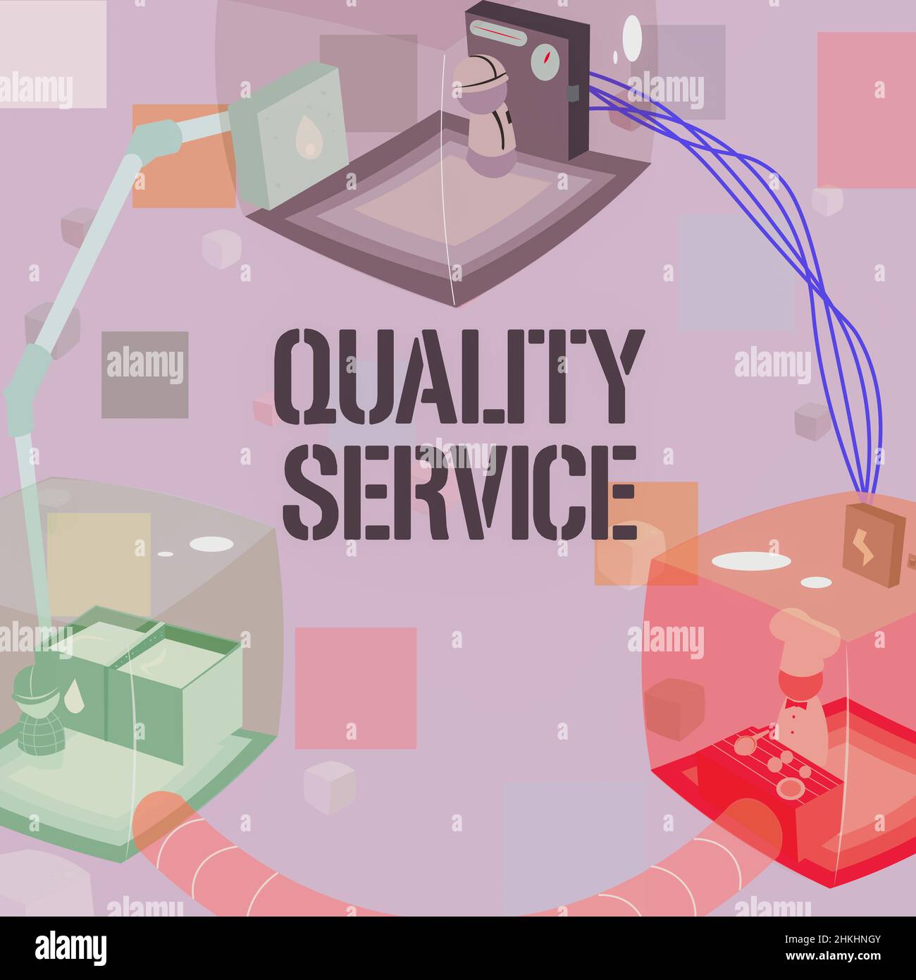 Affiche textuelle indiquant Quality Service. Photo conceptuelle ...