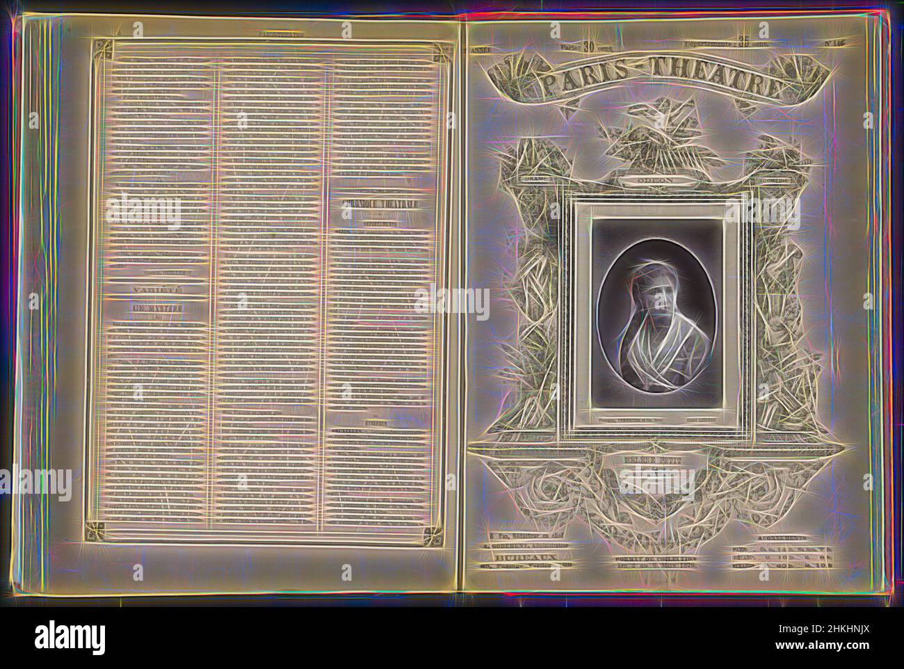 Inspiré par Portrait d'Hélène petit comme Anne aux Danicheff, Hélène petit (rôle d'Anna) dans les Danicheff, Alphonse-Justin Liébert, Lemercier & Cié., France, Parisprint Maker: France, Rapporteur pour avis intermédiaire: France, imprimeur: Paris, c. 1870 - avant le 2-Mar-1876, papier, hauteur 124 mm × largeur 86 mm, repensé par Artotop. L'art classique réinventé avec une touche moderne. Conception de lumière chaleureuse et gaie, de luminosité et de rayonnement de lumière. La photographie s'inspire du surréalisme et du futurisme, embrassant l'énergie dynamique de la technologie moderne, du mouvement, de la vitesse et révolutionne la culture Banque D'Images