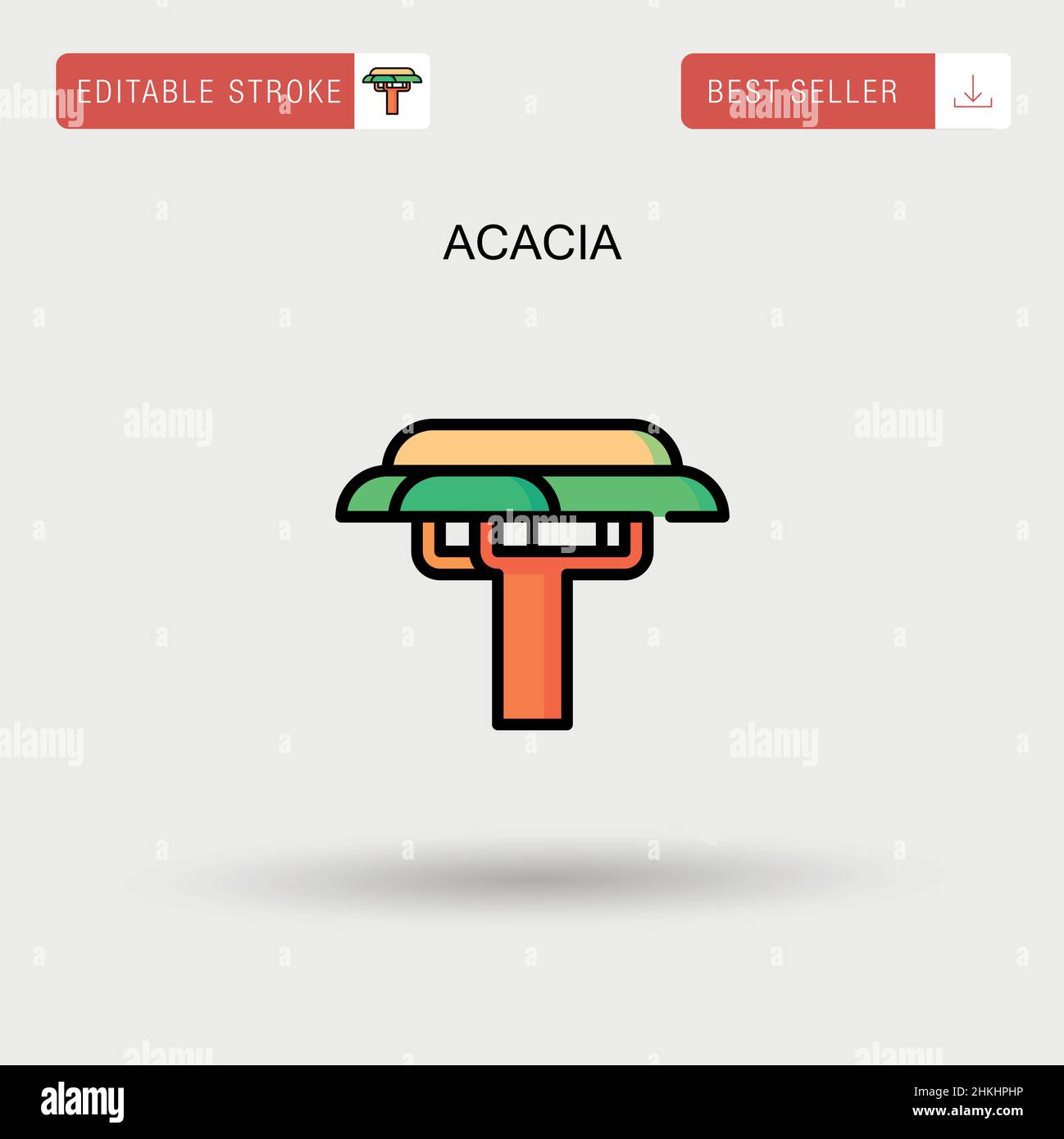 Icône de vecteur simple Acacia. Illustration de Vecteur