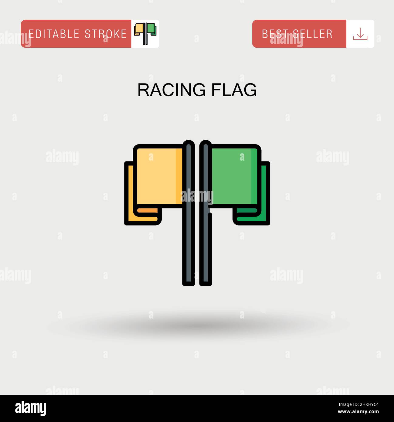 Icône vecteur simple drapeau de course. Illustration de Vecteur