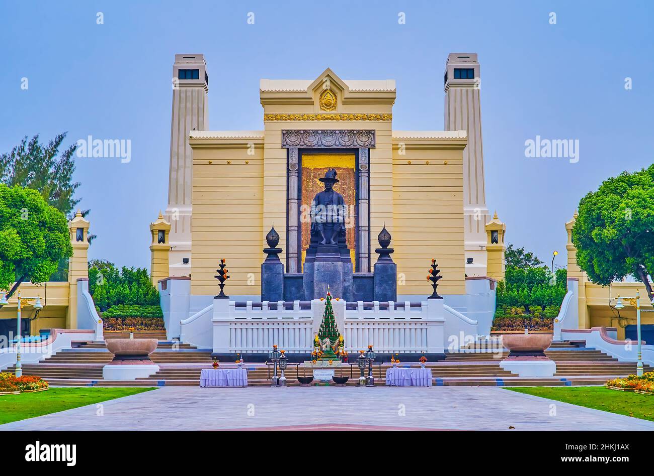 BANGKOK, THAÏLANDE - 12 MAI 2019 : le monument du Roi Rama I dans le district de Phra Nakhon, le 12 mai à Bangkok, Thaïlande Banque D'Images
