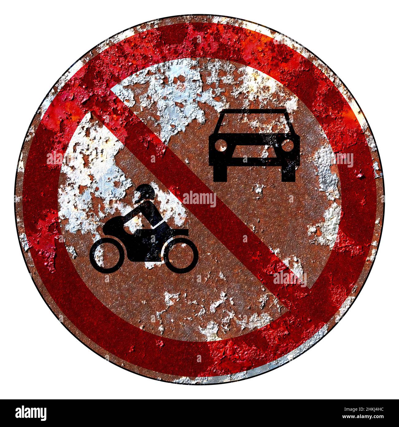 Ancienne grunge panneau de signalisation routière UE panneau d