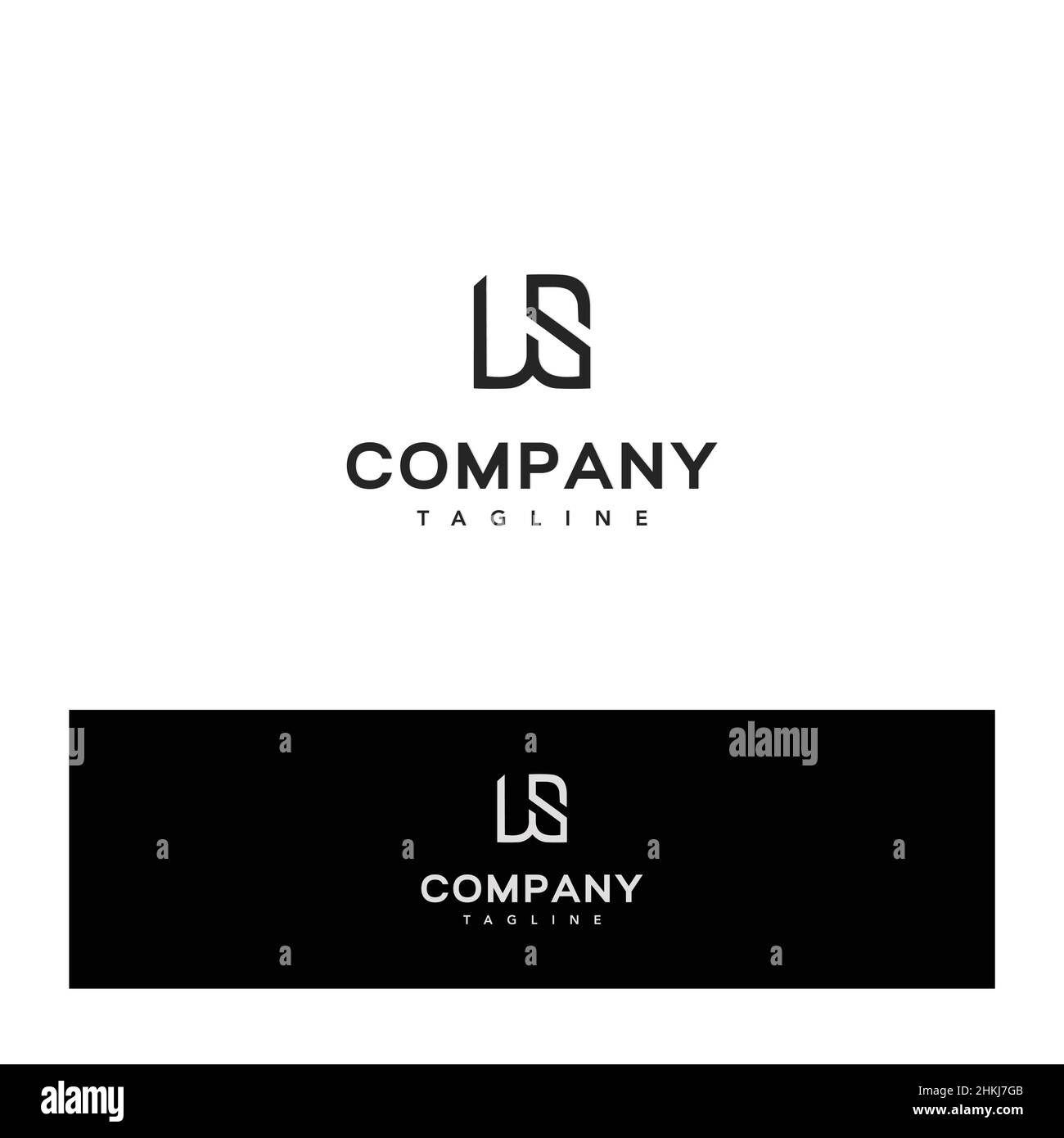 Moderne et cool WS lettre initiales logo Illustration de Vecteur