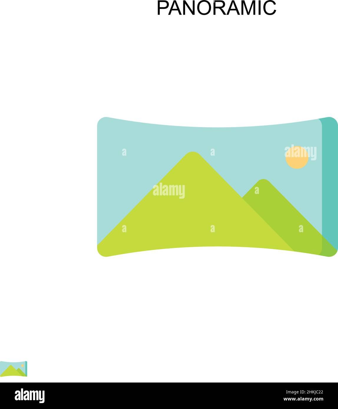 Icône de vecteur simple panoramique.Modèle de conception de symbole d'illustration pour élément d'interface utilisateur Web mobile. Illustration de Vecteur