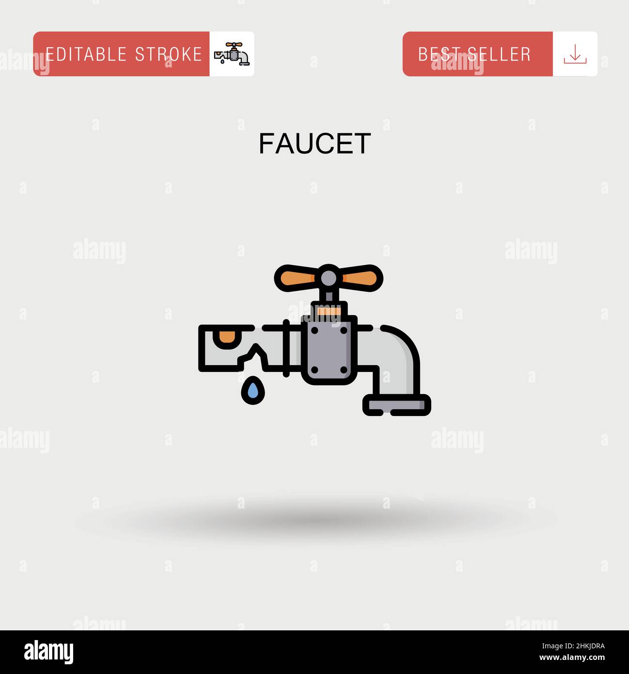 Icône de vecteur simple de robinet. Illustration de Vecteur