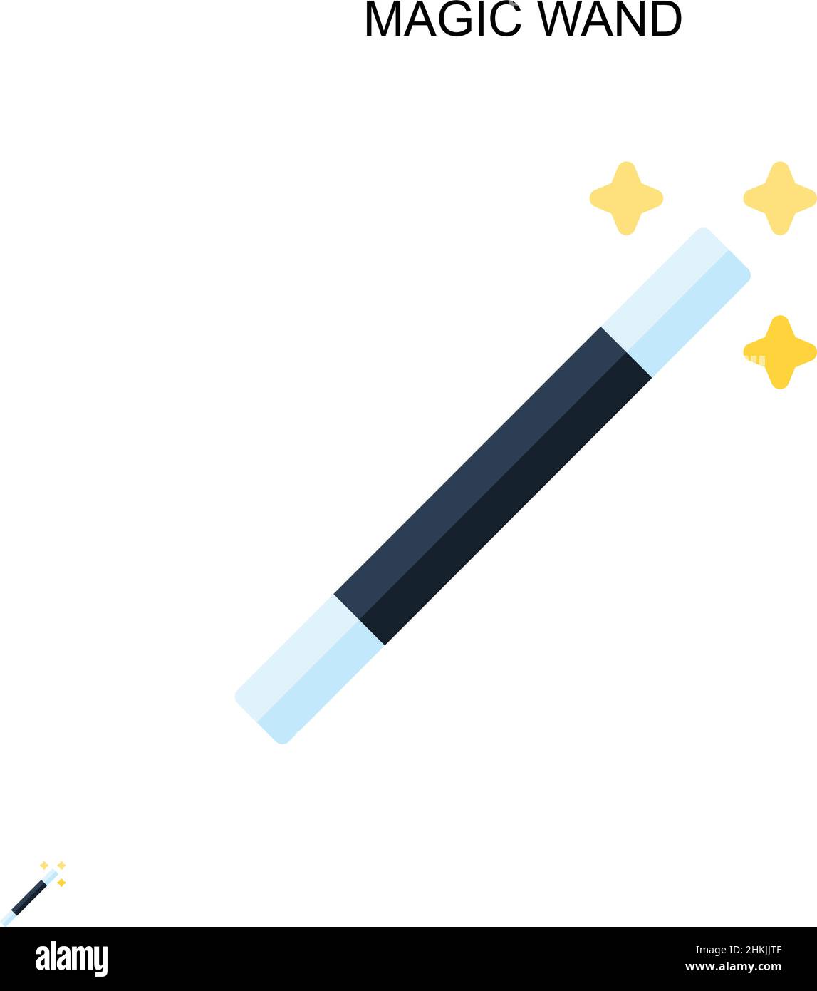 Magic Wand simple vector.Modèle de conception de symbole d'illustration pour élément d'interface utilisateur Web mobile. Illustration de Vecteur