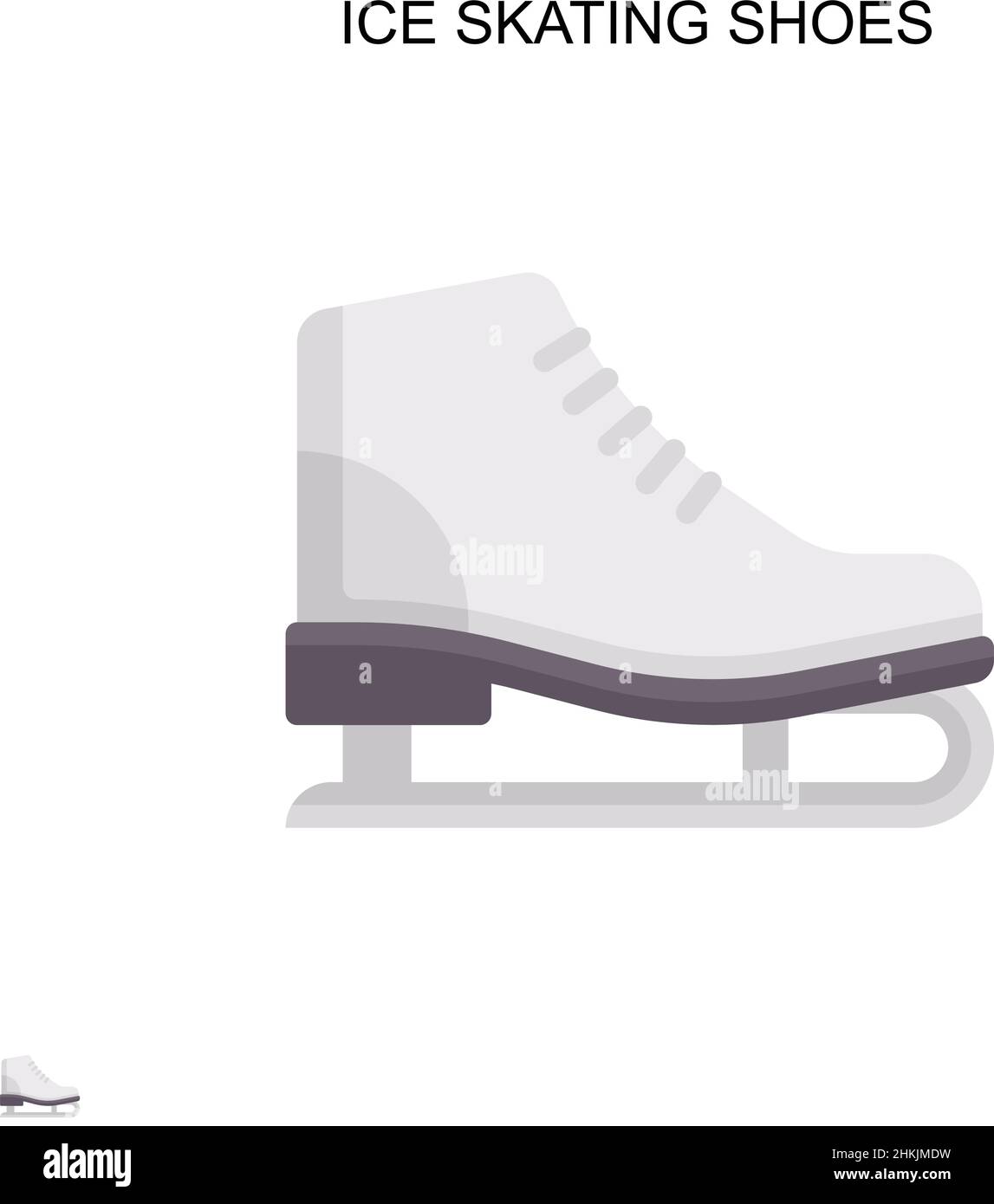 Chaussures de patinage sur glace icône vecteur simple.Modèle de conception de symbole d'illustration pour élément d'interface utilisateur Web mobile. Illustration de Vecteur