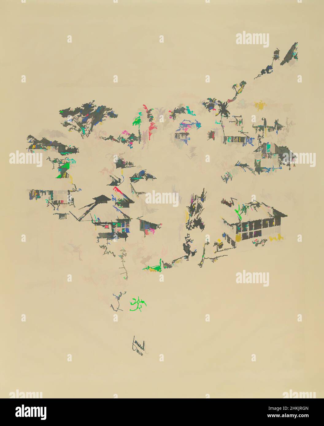 Art inspiré par l'Ancon officiel. Administration Buildings, Joseph Pennell, cuisine américaine, 1860-1926, Lithographie, 1912, composition : 20 11/16 x 16 7/8 po, 52,5 x 42,8 cm, architecture, génie civil, construction, jungle, Amérique latine, Panama, Canal de Panama, tropiques, oeuvres classiques modernisées par Artotop avec un peu de modernité. Formes, couleur et valeur, impact visuel accrocheur sur l'art émotions par la liberté d'œuvres d'art d'une manière contemporaine. Un message intemporel qui cherche une nouvelle direction créative. Artistes qui se tournent vers le support numérique et créent le NFT Artotop Banque D'Images