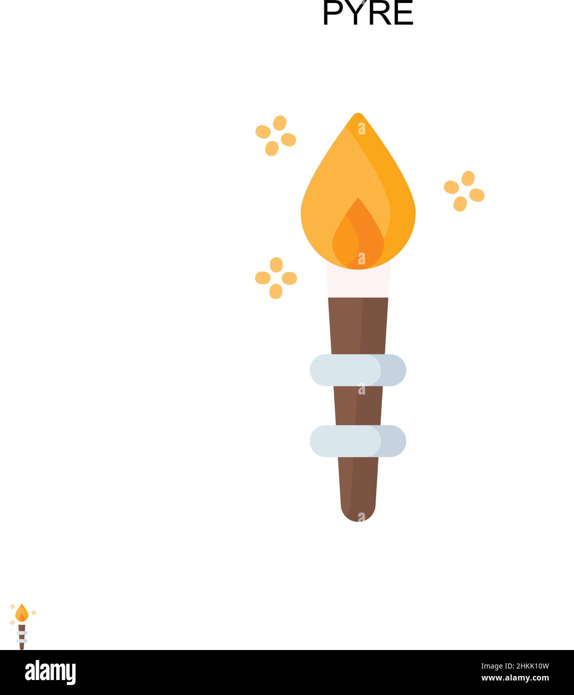 Icône de vecteur simple pyre.Modèle de conception de symbole d'illustration pour élément d'interface utilisateur Web mobile. Illustration de Vecteur