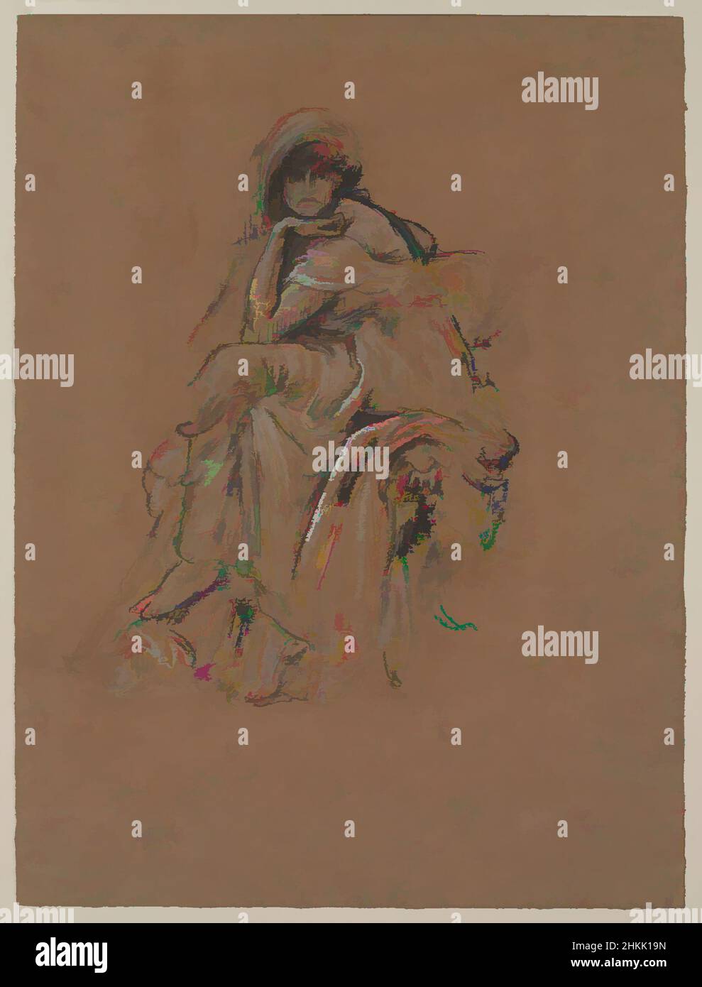 Art inspiré par l'étude pour la peinture 'Sybil', Lord Frederick Leighton, British, 1830-1896, Charcoal et craie sur papier vélin, feuille: 14 9/16 x 10 7/8 po, 37 x 27,6 cm, oeuvres classiques modernisées par Artotop avec un peu de modernité. Formes, couleur et valeur, impact visuel accrocheur sur l'art émotions par la liberté d'œuvres d'art d'une manière contemporaine. Un message intemporel qui cherche une nouvelle direction créative. Artistes qui se tournent vers le support numérique et créent le NFT Artotop Banque D'Images