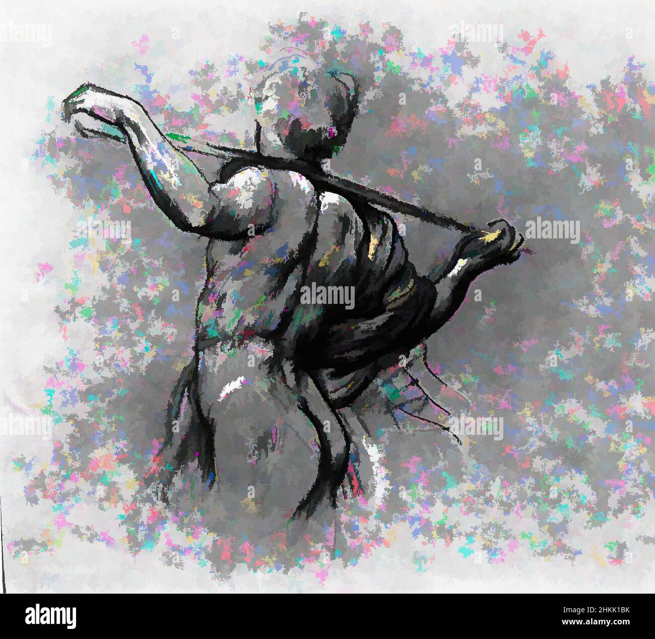 Art inspiré par Study for 'Elijah in the Wilderness', Lord Frederick Leighton, British, 1830-1896, dessin au crayon sur papier vélin chinois, 9 7/16 x 12 9/16 po, 24 x 31,9 cm, arche, dos, homme, muscle, Repos, bâton, étirement, oeuvres classiques modernisées par Artotop avec une touche de modernité. Formes, couleur et valeur, impact visuel accrocheur sur l'art émotions par la liberté d'œuvres d'art d'une manière contemporaine. Un message intemporel qui cherche une nouvelle direction créative. Artistes qui se tournent vers le support numérique et créent le NFT Artotop Banque D'Images