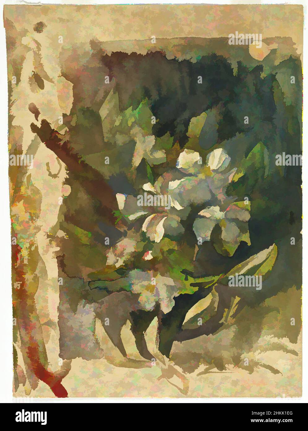 Art inspiré par les fleurs de pomme en plein soleil, John la Farge, américain, 1835-1910, aquarelle et graphite sur crème, papier vélin épais et rugueux texturé, ca. 1870s, 11 x 8 po, 27,9 x 20,3 cm, pomme, fleurs de pomme, century, couleur, Fleurs, vert, dix-neuvième, peinture, papier, Encore la vie, les œuvres classiques modernisées par Artotop avec une touche de modernité. Formes, couleur et valeur, impact visuel accrocheur sur l'art émotions par la liberté d'œuvres d'art d'une manière contemporaine. Un message intemporel qui cherche une nouvelle direction créative. Artistes qui se tournent vers le support numérique et créent le NFT Artotop Banque D'Images