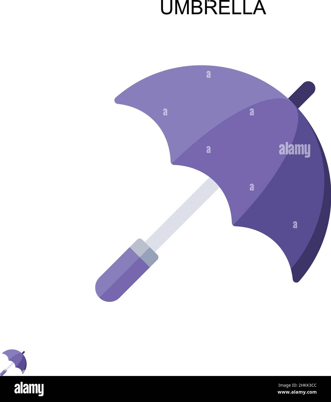 Icône de vecteur simple parapluie.Modèle de conception de symbole d'illustration pour élément d'interface utilisateur Web mobile. Illustration de Vecteur