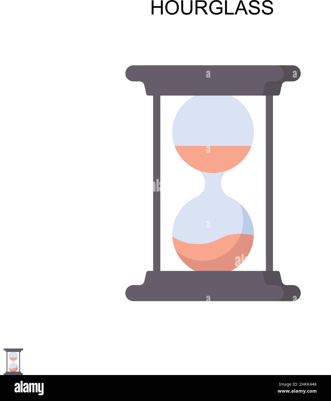 Icône de vecteur simple HourGlass.Modèle de conception de symbole d'illustration pour élément d'interface utilisateur Web mobile. Illustration de Vecteur