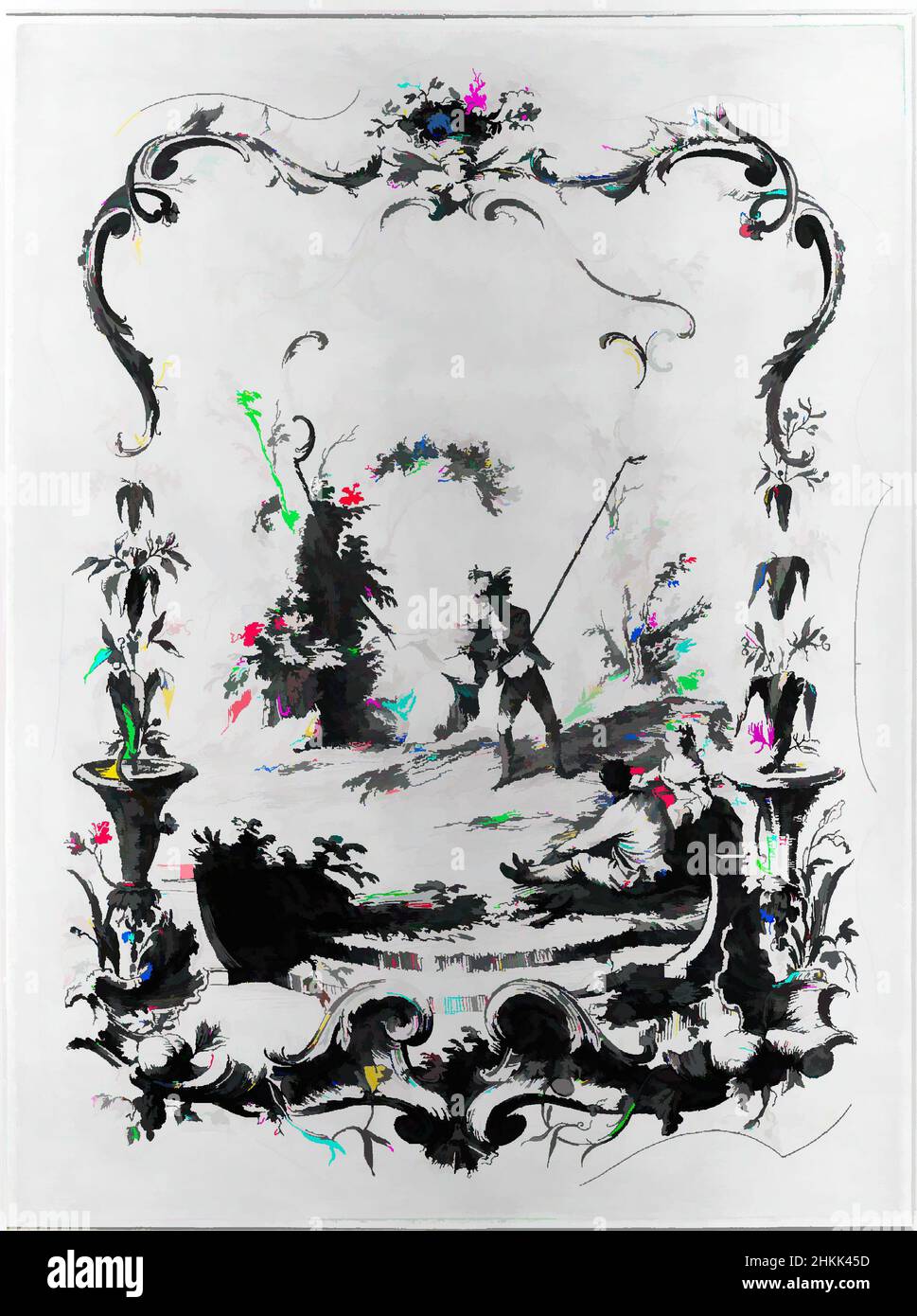 Art inspiré par la danse Bachique, Etching, feuille: 19 3/4 x 14 3/8 po., 50,2 x 36,5 cm, œuvres classiques modernisées par Artotop avec une touche de modernité. Formes, couleur et valeur, impact visuel accrocheur sur l'art émotions par la liberté d'œuvres d'art d'une manière contemporaine. Un message intemporel qui cherche une nouvelle direction créative. Artistes qui se tournent vers le support numérique et créent le NFT Artotop Banque D'Images