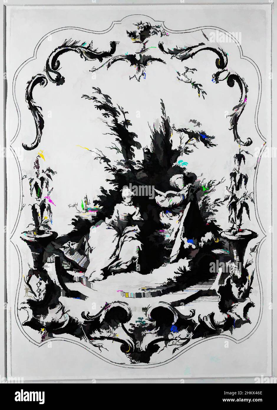 Art inspiré par la danse Bachique, Etching, feuille: 19 3/4 x 14 3/8 po., 50,2 x 36,5 cm, œuvres classiques modernisées par Artotop avec une touche de modernité. Formes, couleur et valeur, impact visuel accrocheur sur l'art émotions par la liberté d'œuvres d'art d'une manière contemporaine. Un message intemporel qui cherche une nouvelle direction créative. Artistes qui se tournent vers le support numérique et créent le NFT Artotop Banque D'Images