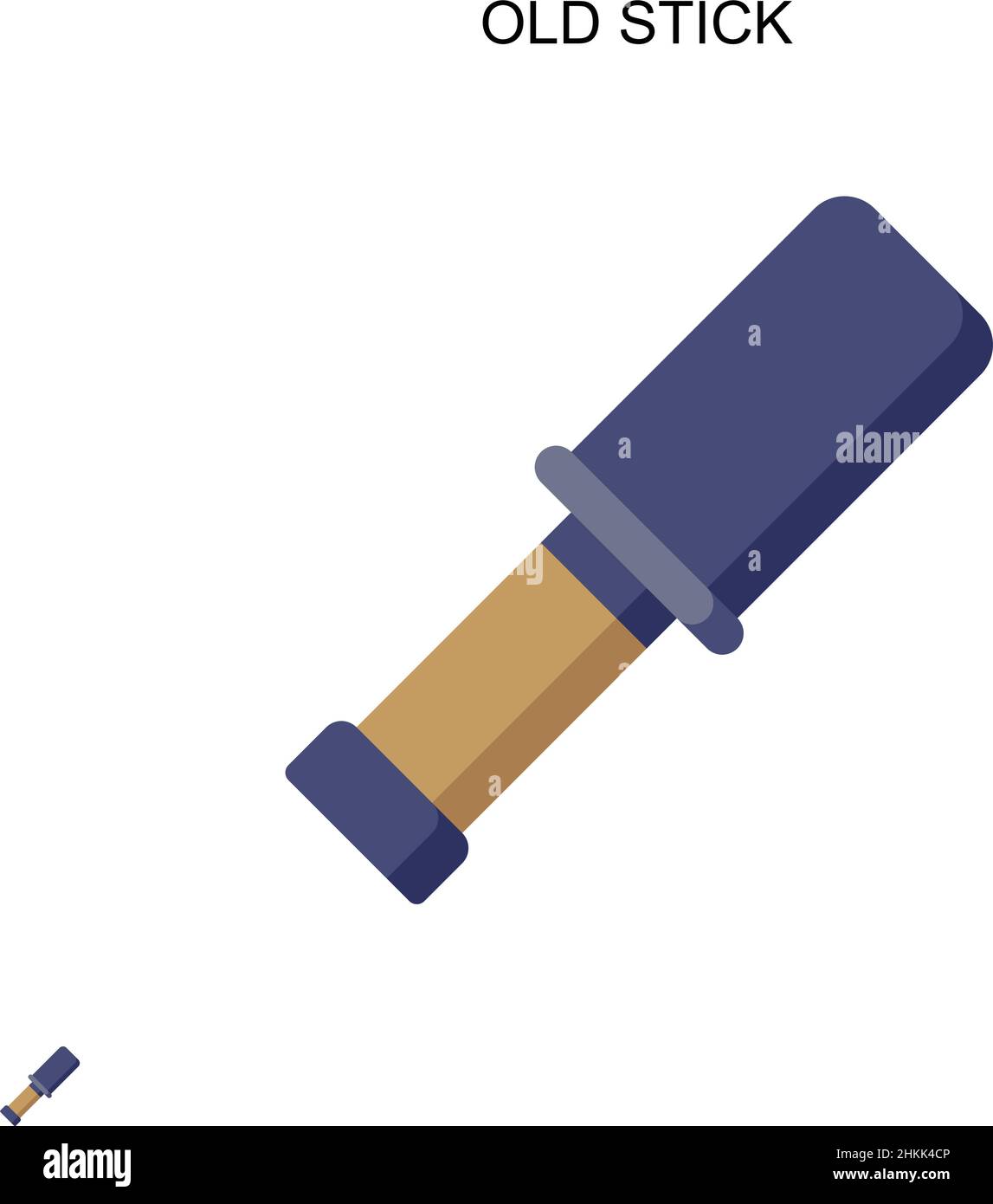 Icône de vecteur simple Old Stick.Modèle de conception de symbole d'illustration pour élément d'interface utilisateur Web mobile. Illustration de Vecteur