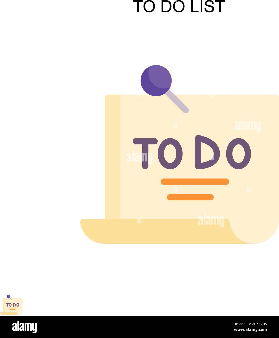 Liste des tâches icône de vecteur simple.Modèle de conception de symbole d'illustration pour élément d'interface utilisateur Web mobile. Illustration de Vecteur