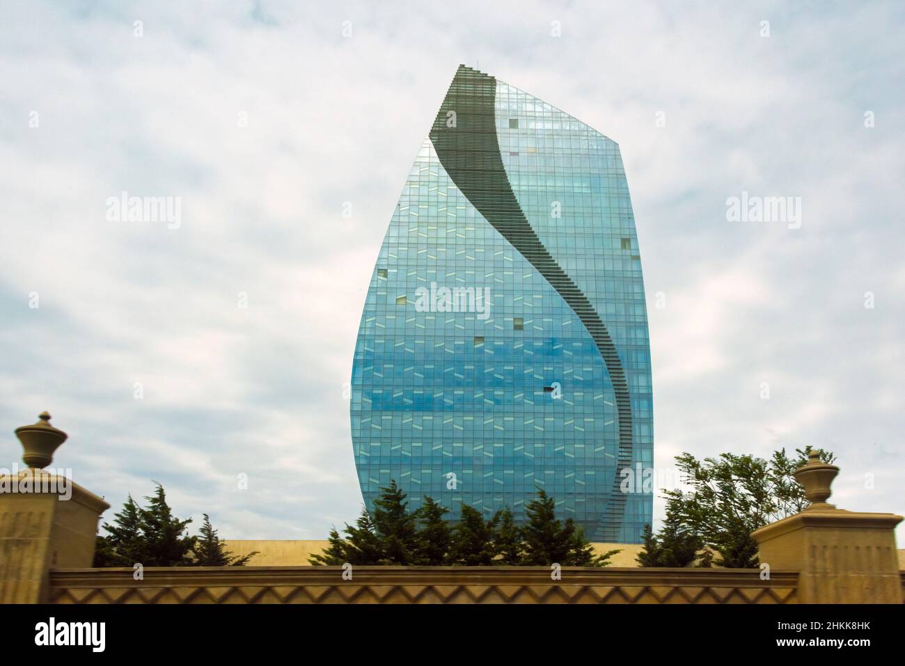 Tour du bureau Azersu, Bakou, Azerbaïdjan Banque D'Images