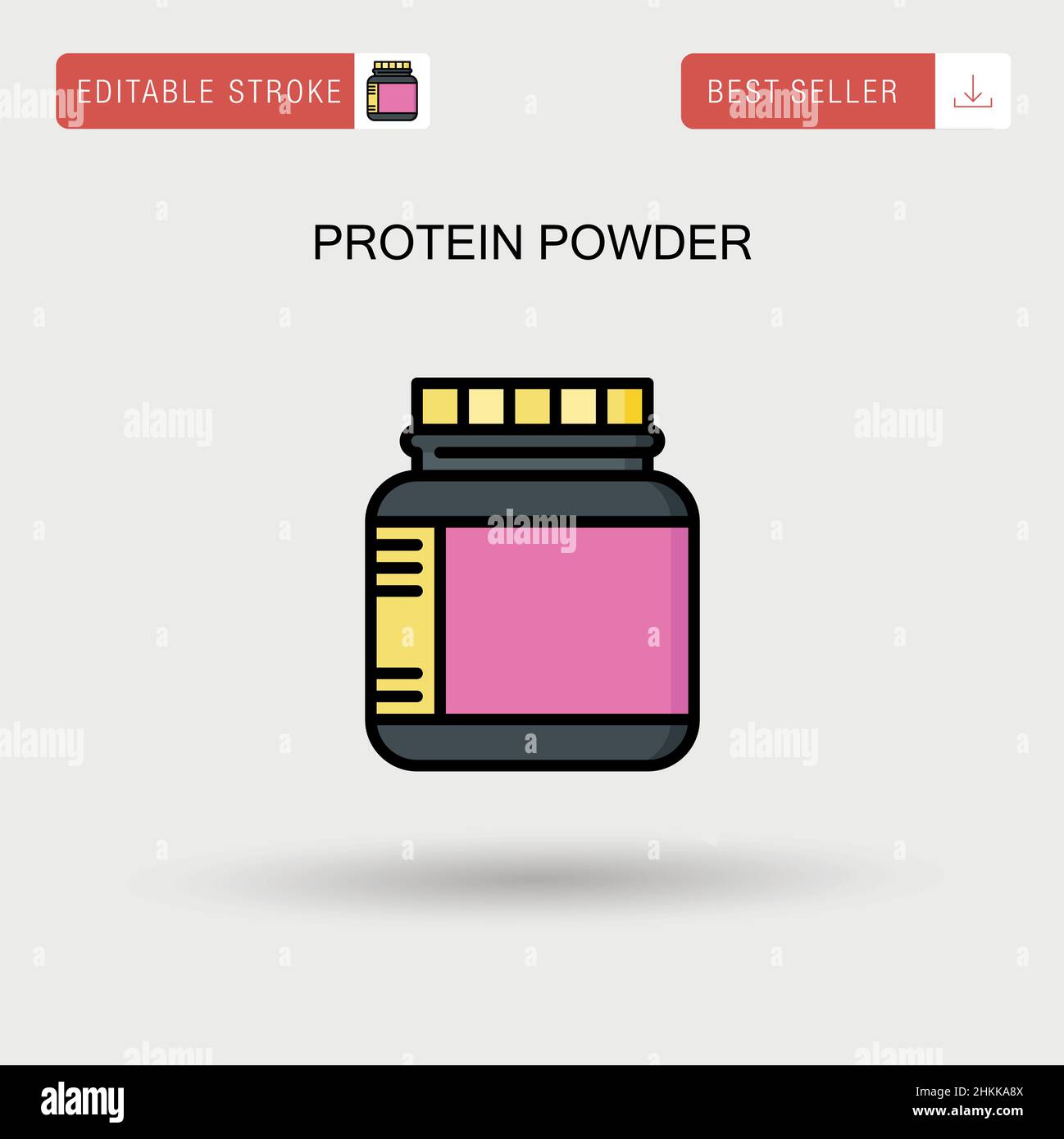 Protéine poudre simple vecteur icône. Illustration de Vecteur
