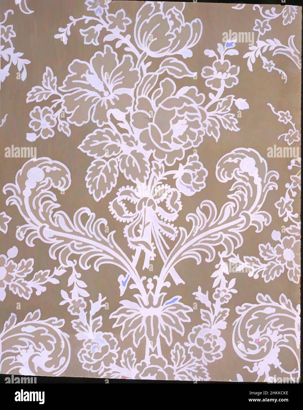 Art inspiré par papier peint, papier, env. 1880, 19 3/4 x 26 5/8 po, 50,2 x 67,6 cm, œuvres classiques modernisées par Artotop avec une touche de modernité. Formes, couleur et valeur, impact visuel accrocheur sur l'art émotions par la liberté d'œuvres d'art d'une manière contemporaine. Un message intemporel qui cherche une nouvelle direction créative. Artistes qui se tournent vers le support numérique et créent le NFT Artotop Banque D'Images