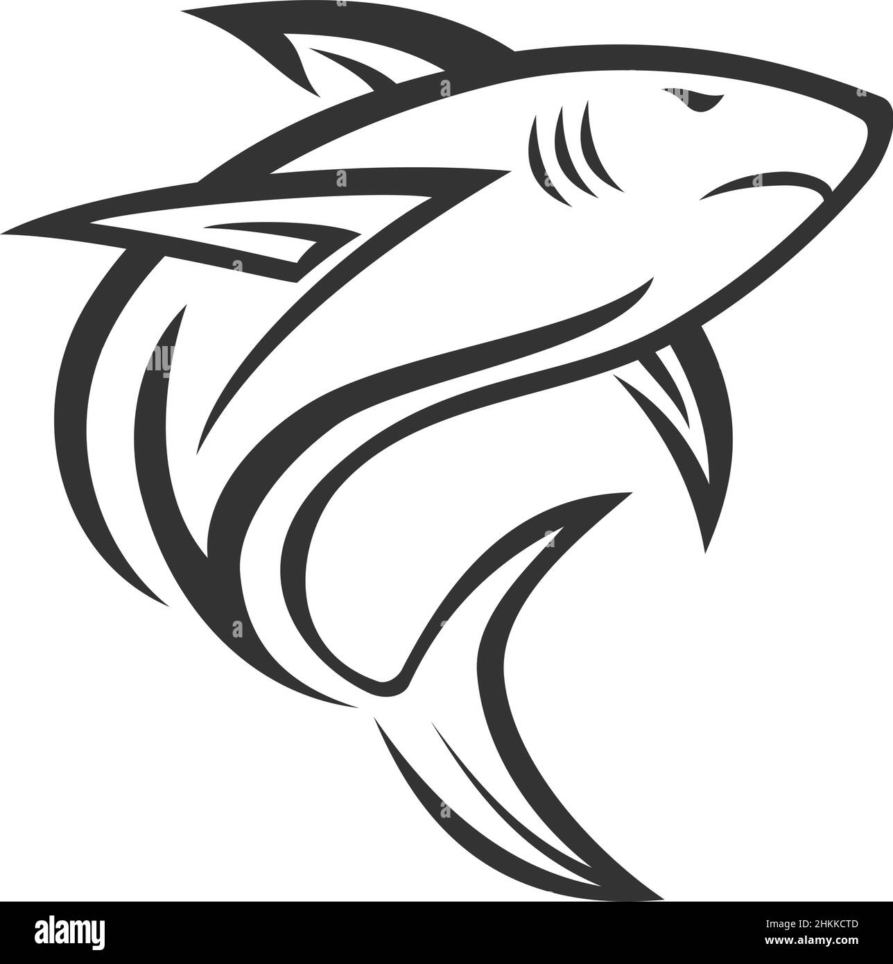 Identité de la marque de l'illustration d'icône Shark Illustration de Vecteur