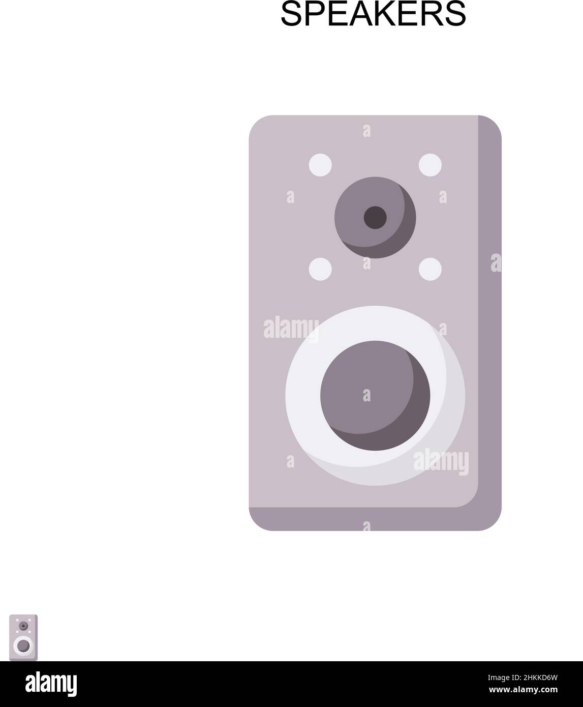 Haut-parleurs icône vecteur simple.Modèle de conception de symbole d'illustration pour élément d'interface utilisateur Web mobile. Illustration de Vecteur