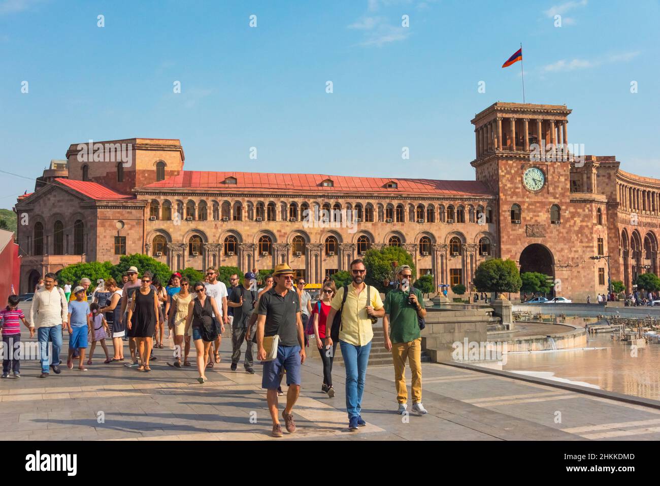 Maison du gouvernement sur la place de la République, Erevan, Arménie Banque D'Images