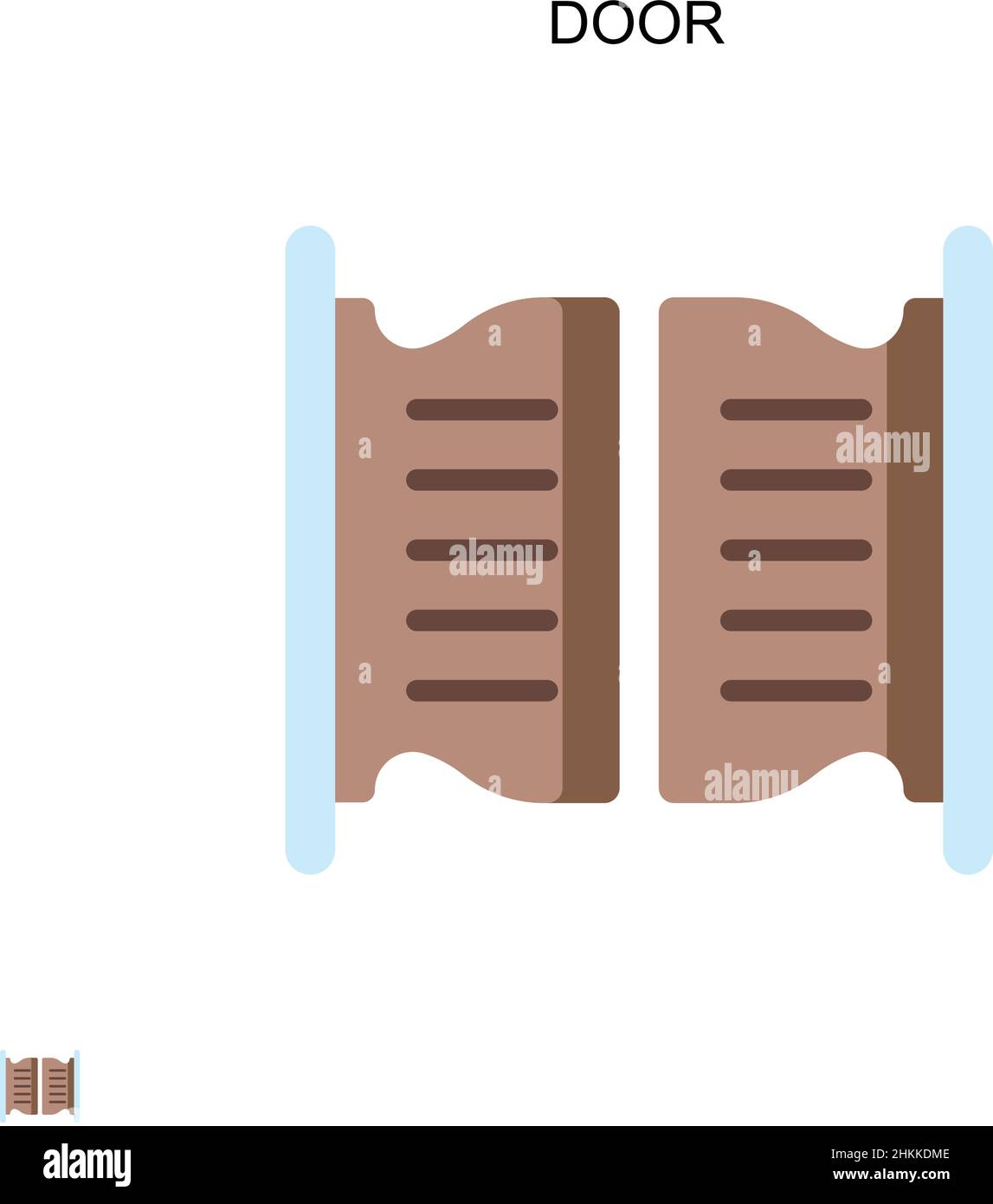 Icône de vecteur simple de porte.Modèle de conception de symbole d'illustration pour élément d'interface utilisateur Web mobile. Illustration de Vecteur
