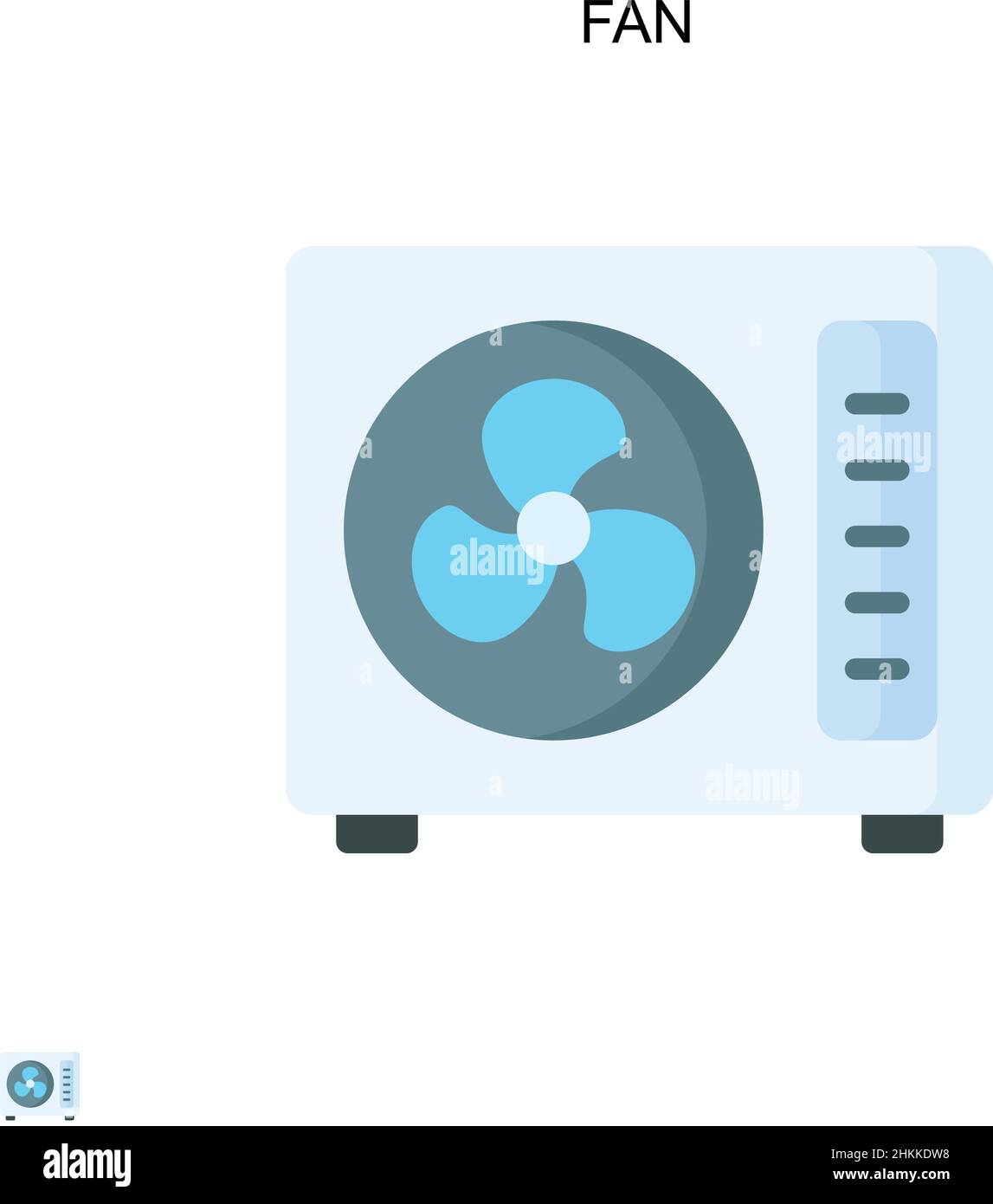 Icône de vecteur simple de ventilateur.Modèle de conception de symbole d'illustration pour élément d'interface utilisateur Web mobile. Illustration de Vecteur