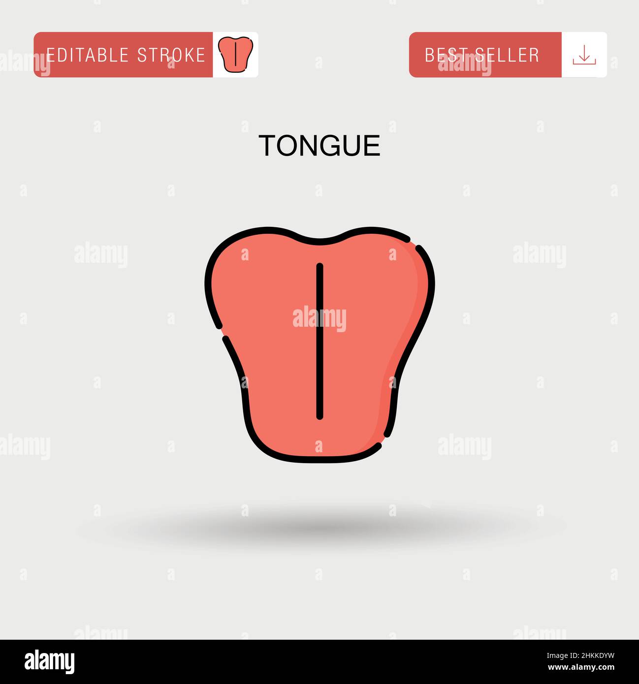 Icône de vecteur simple Tongue. Illustration de Vecteur