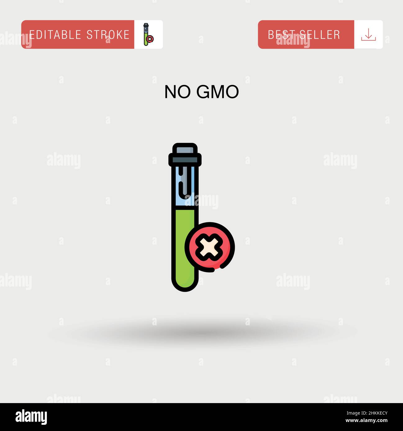 Pas d'icône de vecteur simple gmo. Illustration de Vecteur
