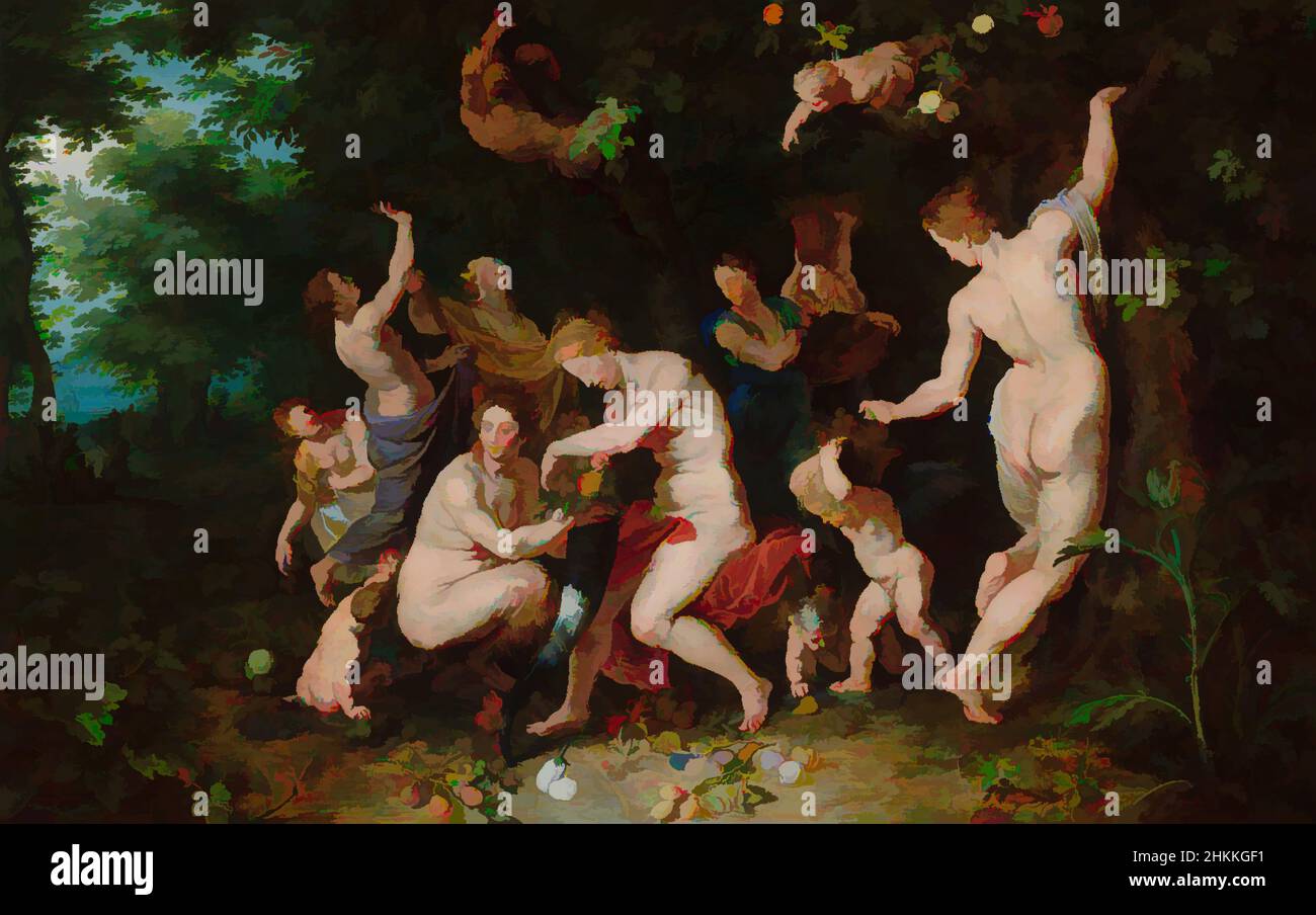 L'art inspiré des nymphes remplit la cornucopia, Jan Brueghel de Oude, Peter Paul Rubens, c. 1615, œuvres classiques modernisées par Artotop avec une touche de modernité. Formes, couleur et valeur, impact visuel accrocheur sur l'art émotions par la liberté d'œuvres d'art d'une manière contemporaine. Un message intemporel qui cherche une nouvelle direction créative. Artistes qui se tournent vers le support numérique et créent le NFT Artotop Banque D'Images