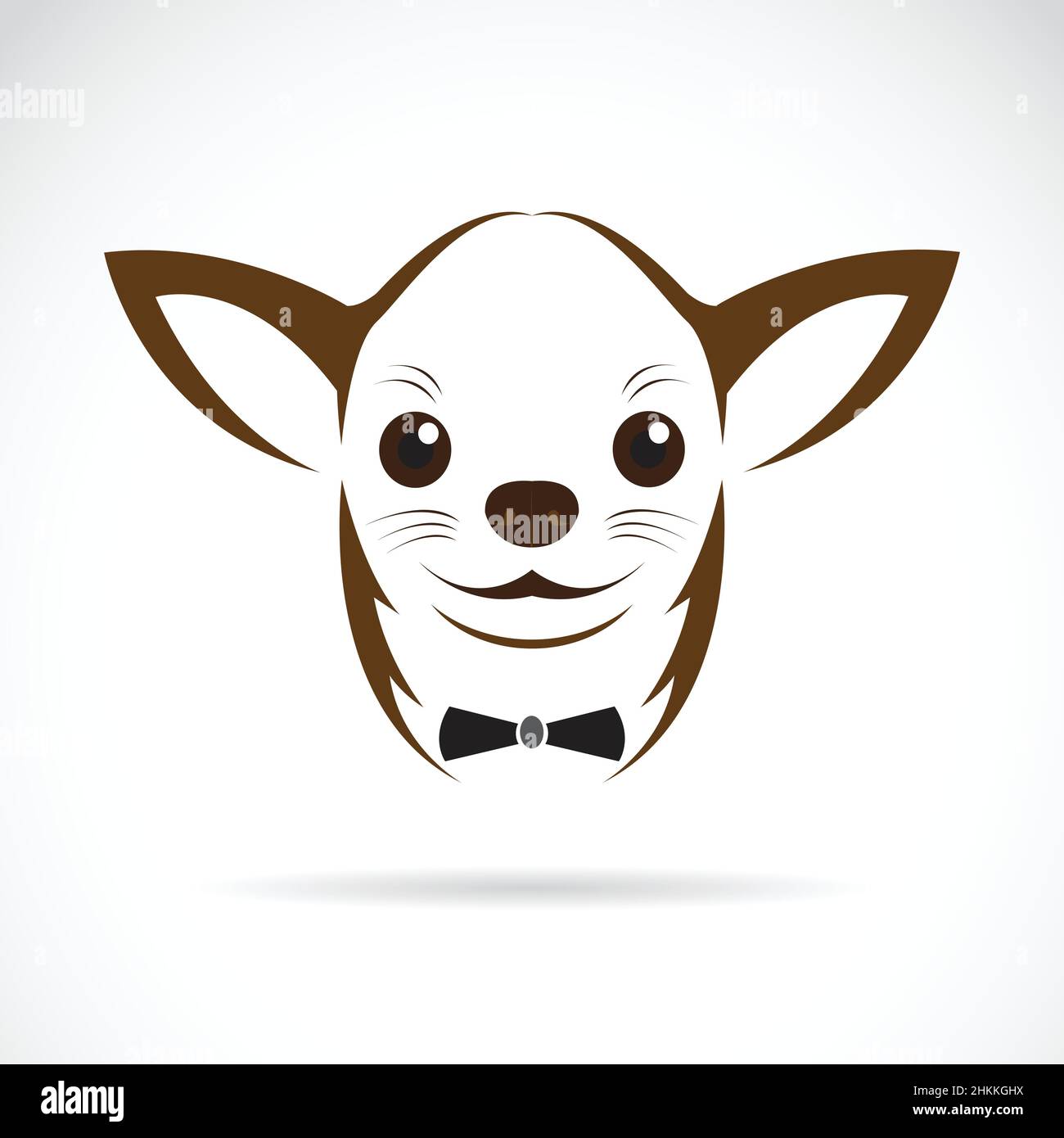 Image vectorielle d'un chien chihuahua sur fond blanc.Illustration vectorielle superposée facile à modifier. Illustration de Vecteur