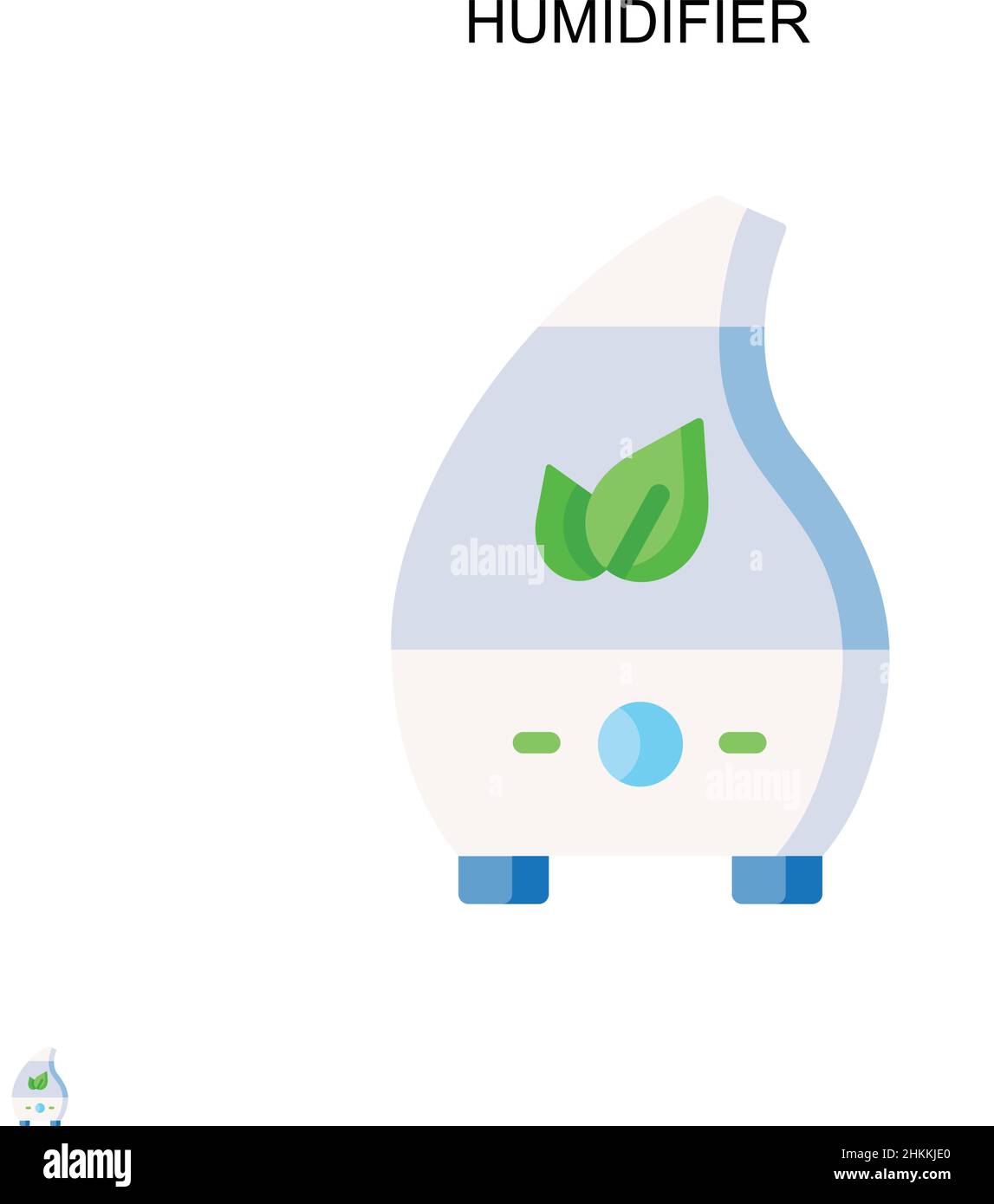 Icône vecteur simple de l'humidificateur.Modèle de conception de symbole d'illustration pour élément d'interface utilisateur Web mobile. Illustration de Vecteur