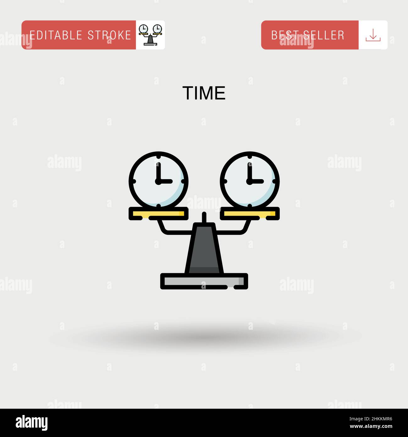 Icône vecteur simple temps. Illustration de Vecteur