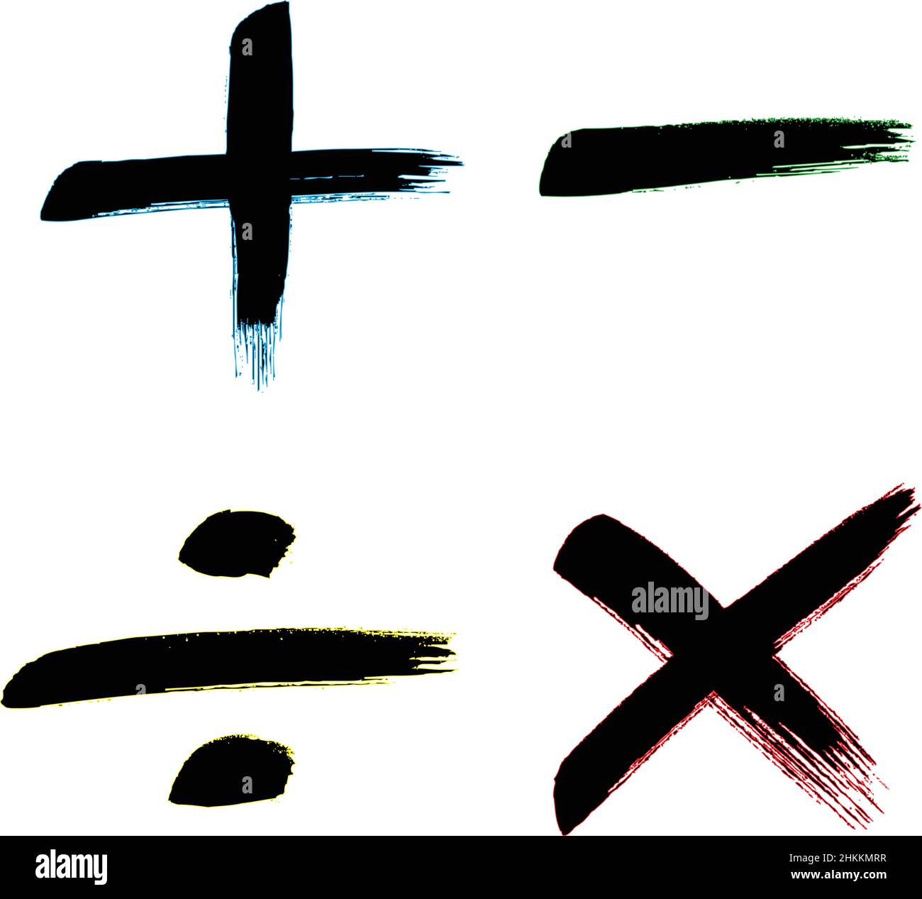 Division, moins, plus, signe de multiplication.Illustration vectorielle enregistrée en 10 eps.Illustration vectorielle superposée facile à modifier. Illustration de Vecteur