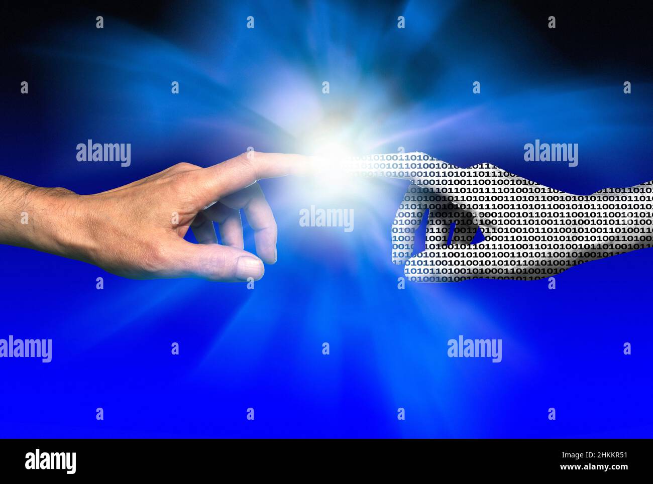 Explosion de l'intelligence, image conceptuelle composite Banque D'Images