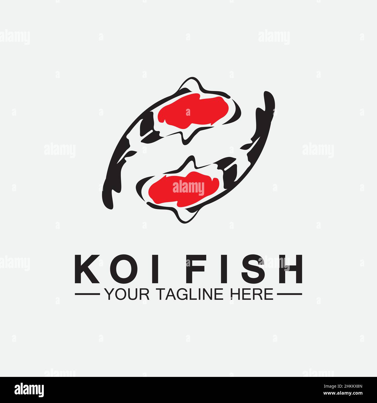 Modèle vectoriel de logo Koi Fish Illustration de Vecteur