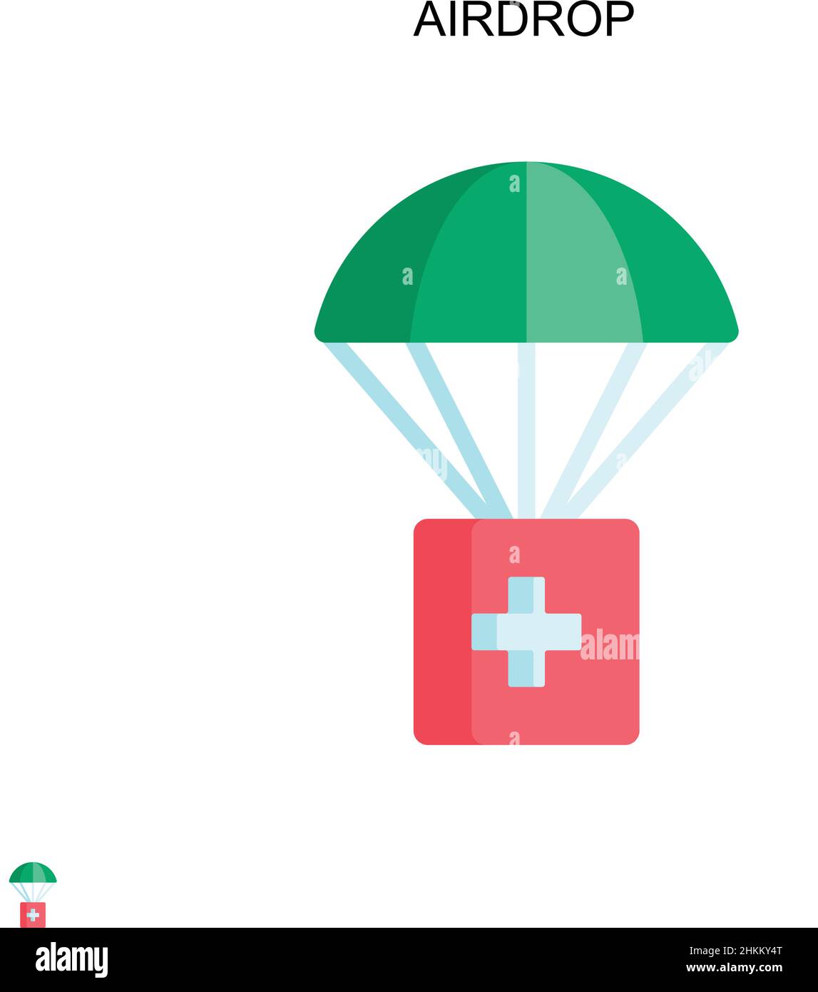 Icône de vecteur simple AirDrop.Modèle de conception de symbole d'illustration pour élément d'interface utilisateur Web mobile. Illustration de Vecteur