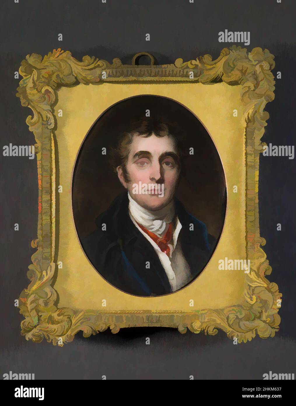 Art inspiré par le duc de Wellington (d'après Sir Thomas Lawrence), Sir Thomas Lawrence, anglais, 1769-1830, William Essex, Britannique, 1784-1869, 1846, émail sur cuivre, fabriqué en Angleterre, Europe, peintures miniatures, peintures, image (à vue) : 4 1/2 x 2 7/8 po. (11,5 x 7,3 cm, œuvres classiques modernisées par Artotop avec une touche de modernité. Formes, couleur et valeur, impact visuel accrocheur sur l'art émotions par la liberté d'œuvres d'art d'une manière contemporaine. Un message intemporel qui cherche une nouvelle direction créative. Artistes qui se tournent vers le support numérique et créent le NFT Artotop Banque D'Images