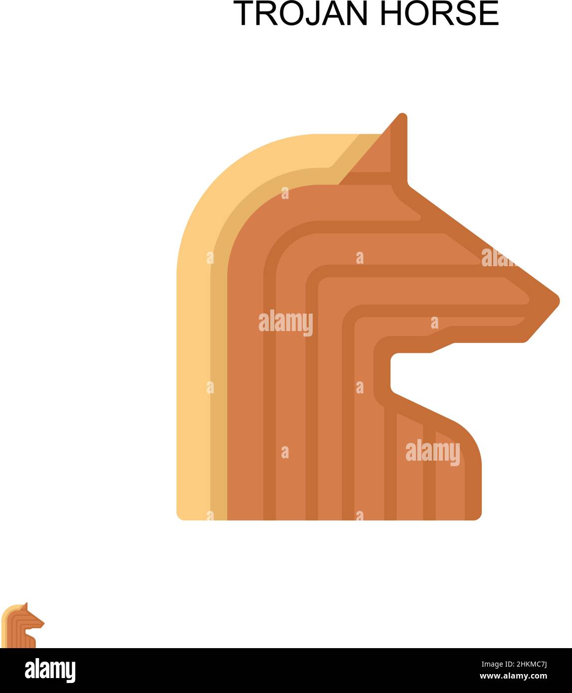 Icône de vecteur simple cheval de Troie.Modèle de conception de symbole d'illustration pour élément d'interface utilisateur Web mobile. Illustration de Vecteur