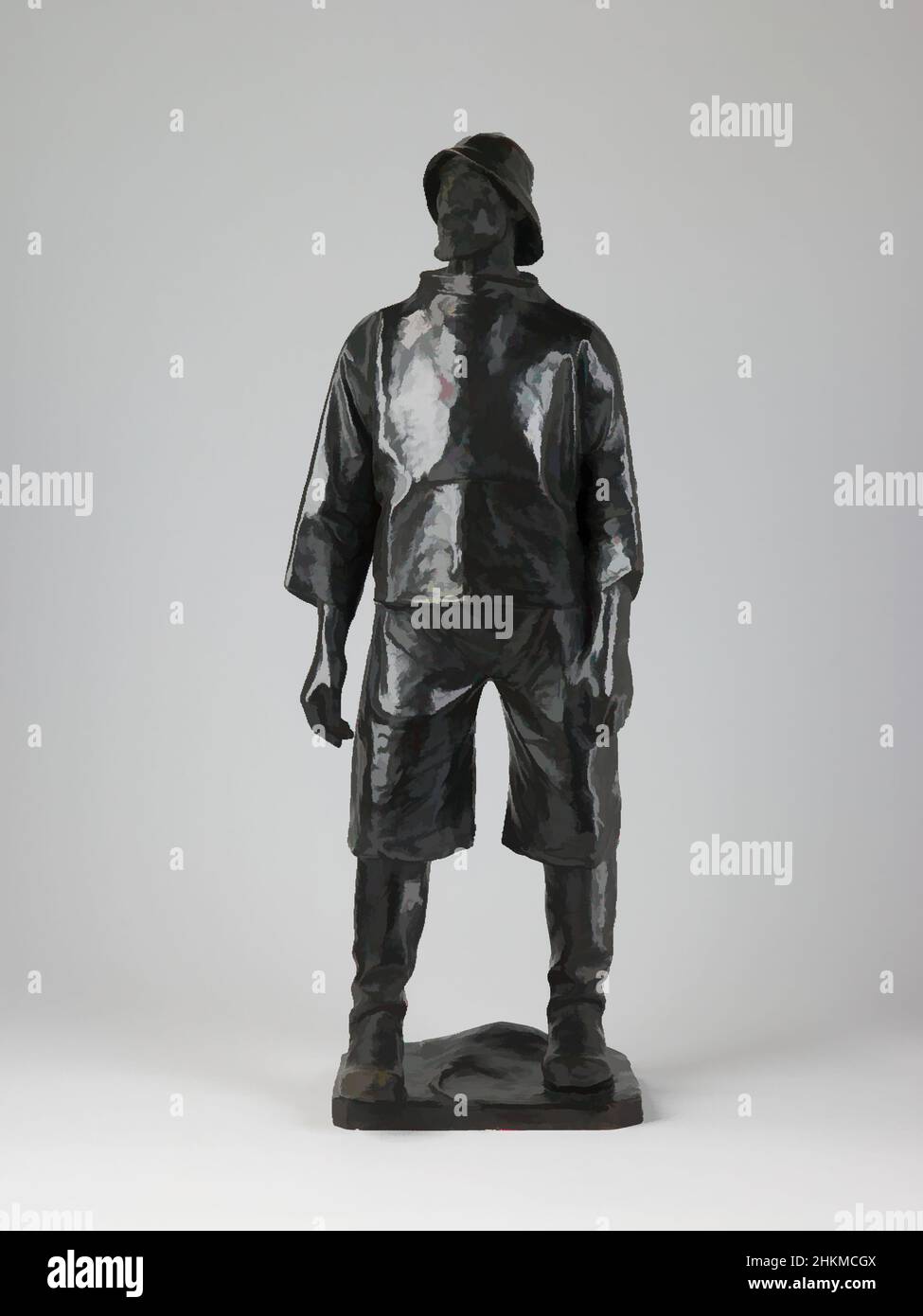 Art inspiré par Ostende Fisherman, Constantin Meunier, belge, 1831-1905, 1890, Bronze, Louvain, Flandre, Belgique, Europe, Ostende, Flandre, Belgique, Europe, Belgique, Europe, Metalwork, sculpture, 31 3/4 x 11 3/8 x 8 5/8 po. (80,6 x 28,9 x 21,9 cm, œuvres classiques modernisées par Artotop avec une touche de modernité. Formes, couleur et valeur, impact visuel accrocheur sur l'art émotions par la liberté d'œuvres d'art d'une manière contemporaine. Un message intemporel qui cherche une nouvelle direction créative. Artistes qui se tournent vers le support numérique et créent le NFT Artotop Banque D'Images
