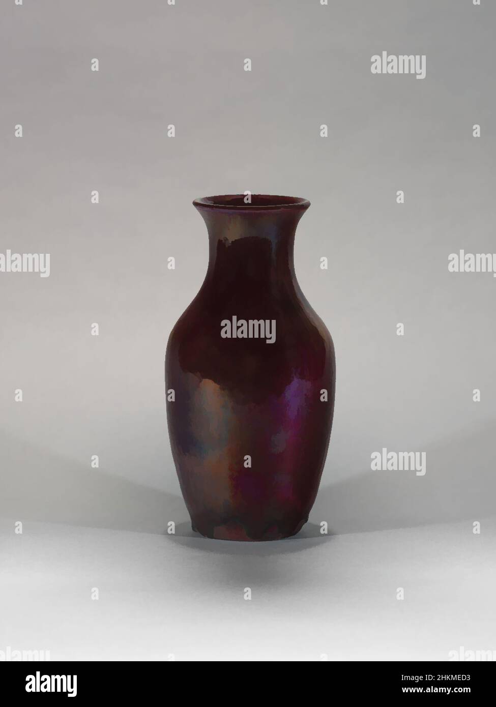 Art inspiré par vase, Hugh C. Robertson, cuisine américaine, 1844-1908, Chelsea Keramic Art Works, Chelsea, Massachusetts, 1872-1889, c.1885-89, Grès émaillé, fabriqué à Chelsea, Massachusetts, États-Unis, Amérique du Nord et Amérique centrale, céramique, conteneurs, 8 3/4 x 4 1/4 po. (22,2 x 10,8 cm, œuvres classiques modernisées par Artotop avec une touche de modernité. Formes, couleur et valeur, impact visuel accrocheur sur l'art émotions par la liberté d'œuvres d'art d'une manière contemporaine. Un message intemporel qui cherche une nouvelle direction créative. Artistes qui se tournent vers le support numérique et créent le NFT Artotop Banque D'Images