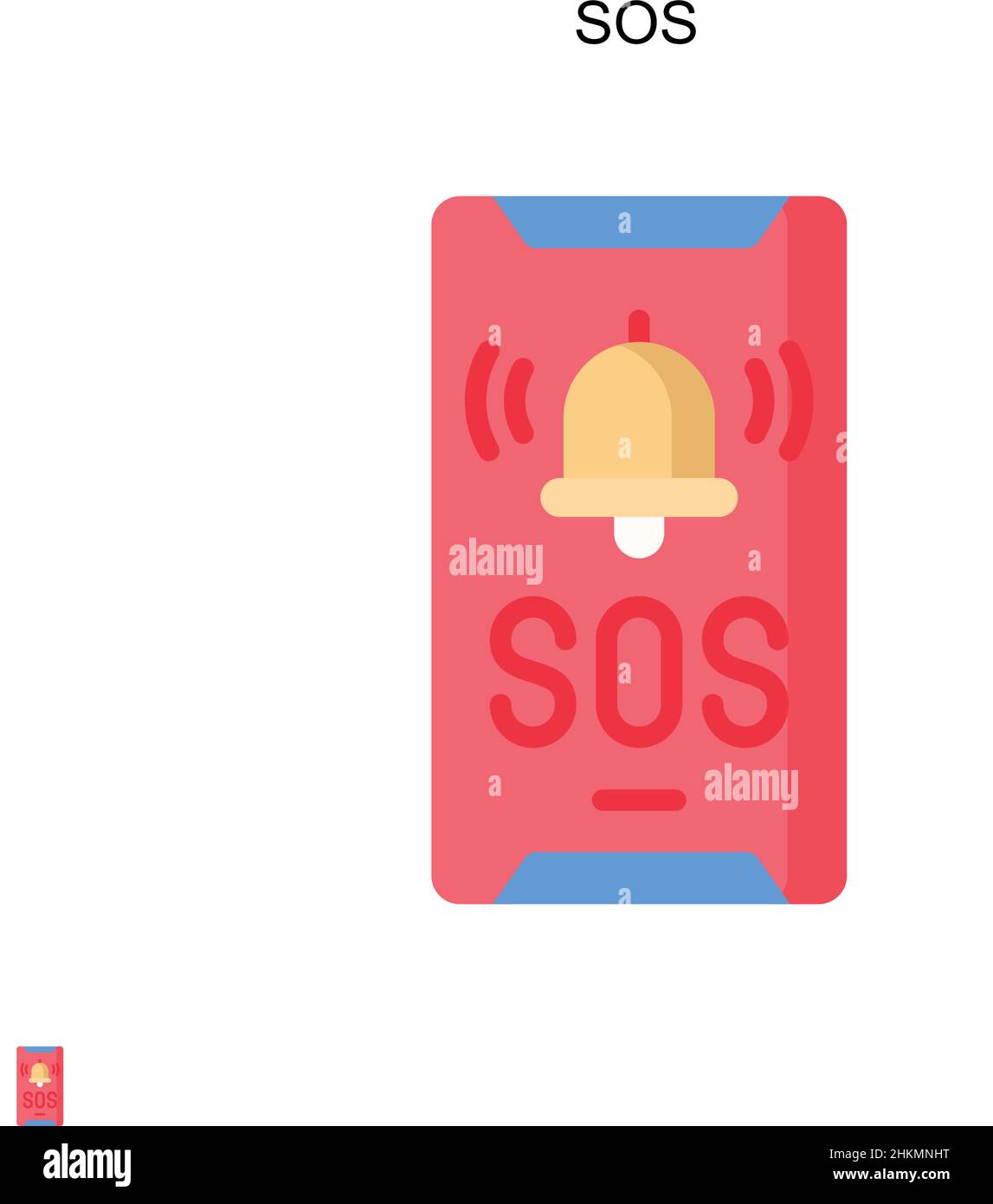 Icône de vecteur simple SOS.Modèle de conception de symbole d'illustration pour élément d'interface utilisateur Web mobile. Illustration de Vecteur