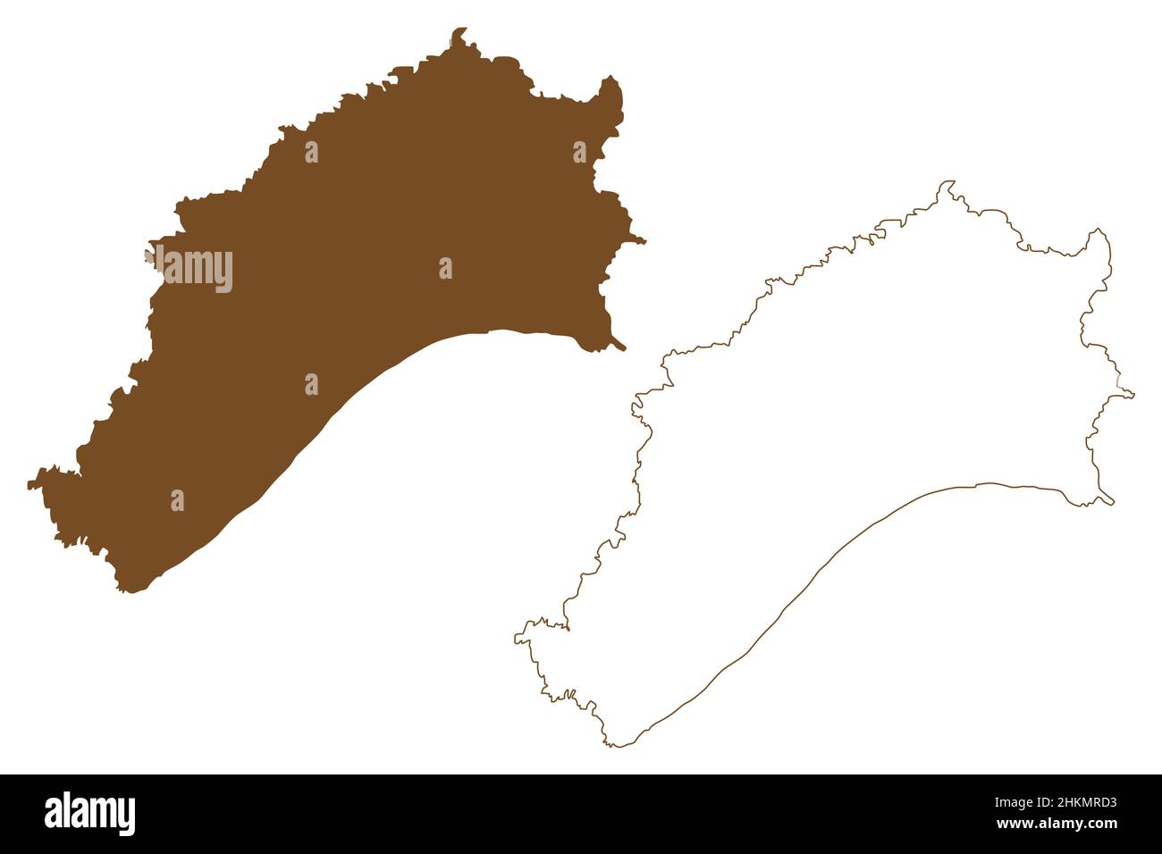 Île de Porto Santo (Archipel de Madère, Portugal, République portugaise) carte illustration vectorielle, scribble sketch Ilha carte de l'île d'Or Illustration de Vecteur